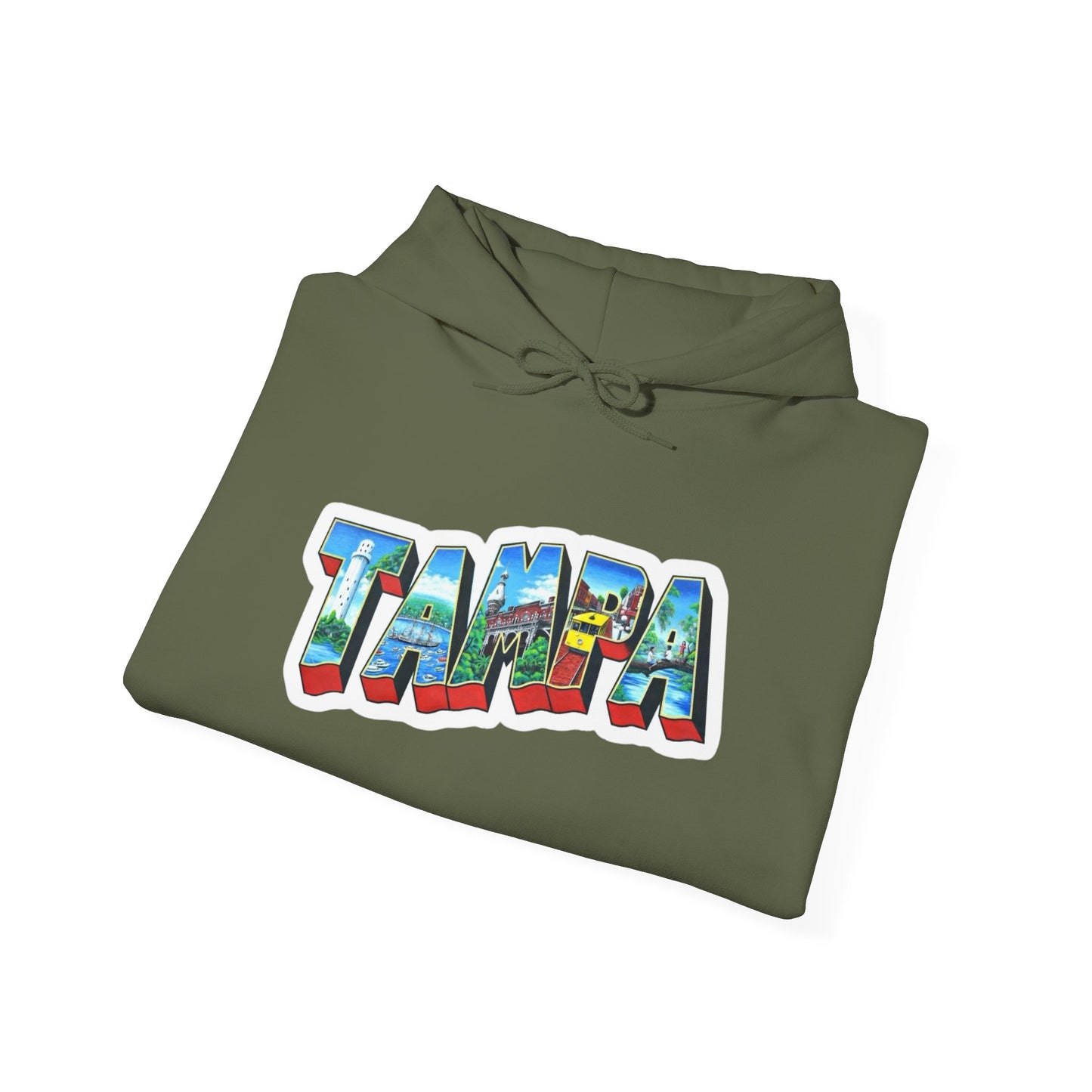 Tampa Florida Graphic Hoodie Unisex Heavy Blend™ Hooded Sweatshirt