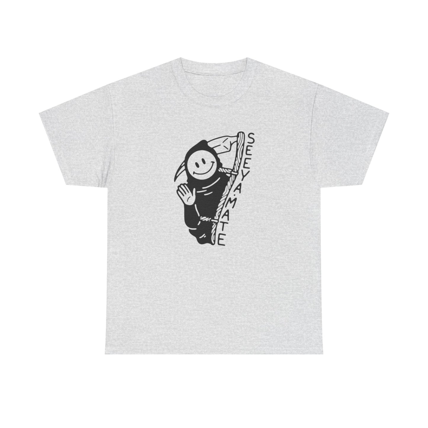 See Ya Mate Grim Reaper Funny Graphic T Shirt Unisex Heavy Cotton Tee Gift New