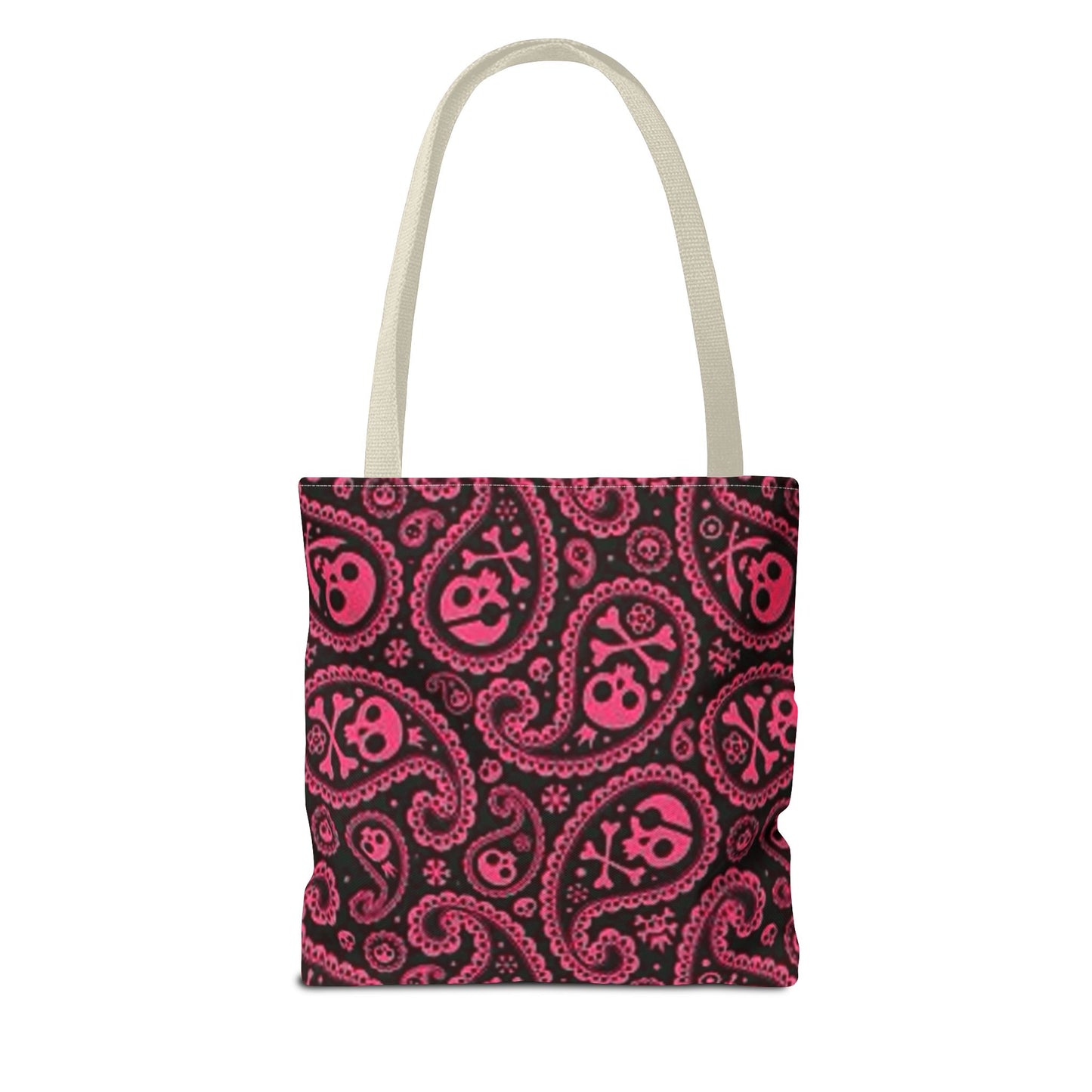 Pink Paisley Skulls Multi Color BRAND NEW MODERN Tote Bag (AOP)