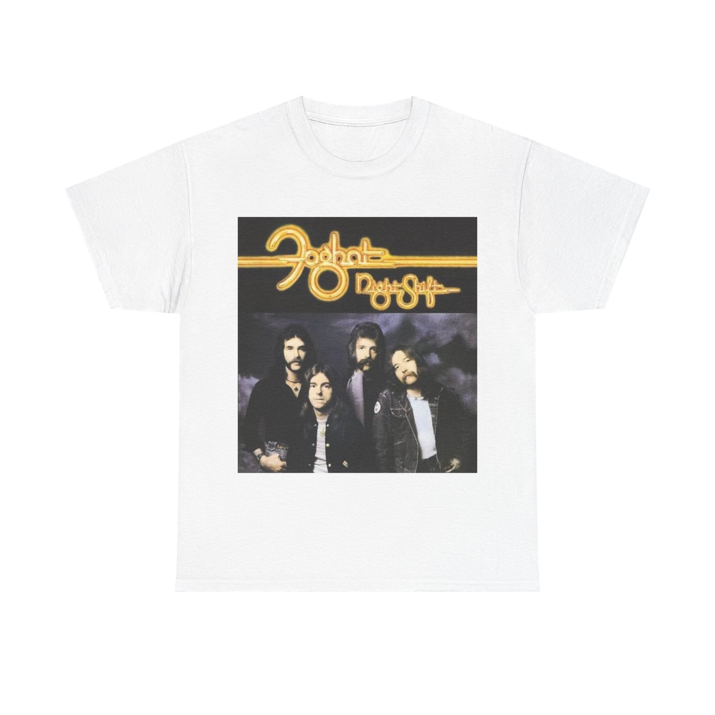 FogHat Tshirt Vintage Rock Poster Retro 70s Woodstock Unisex Heavy Cotton Tee