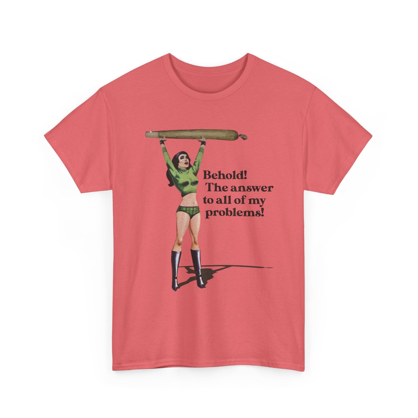 The Answer To All My Problems Weed Graphic T-Shirt Womens Comfy Cotton Tee NEW