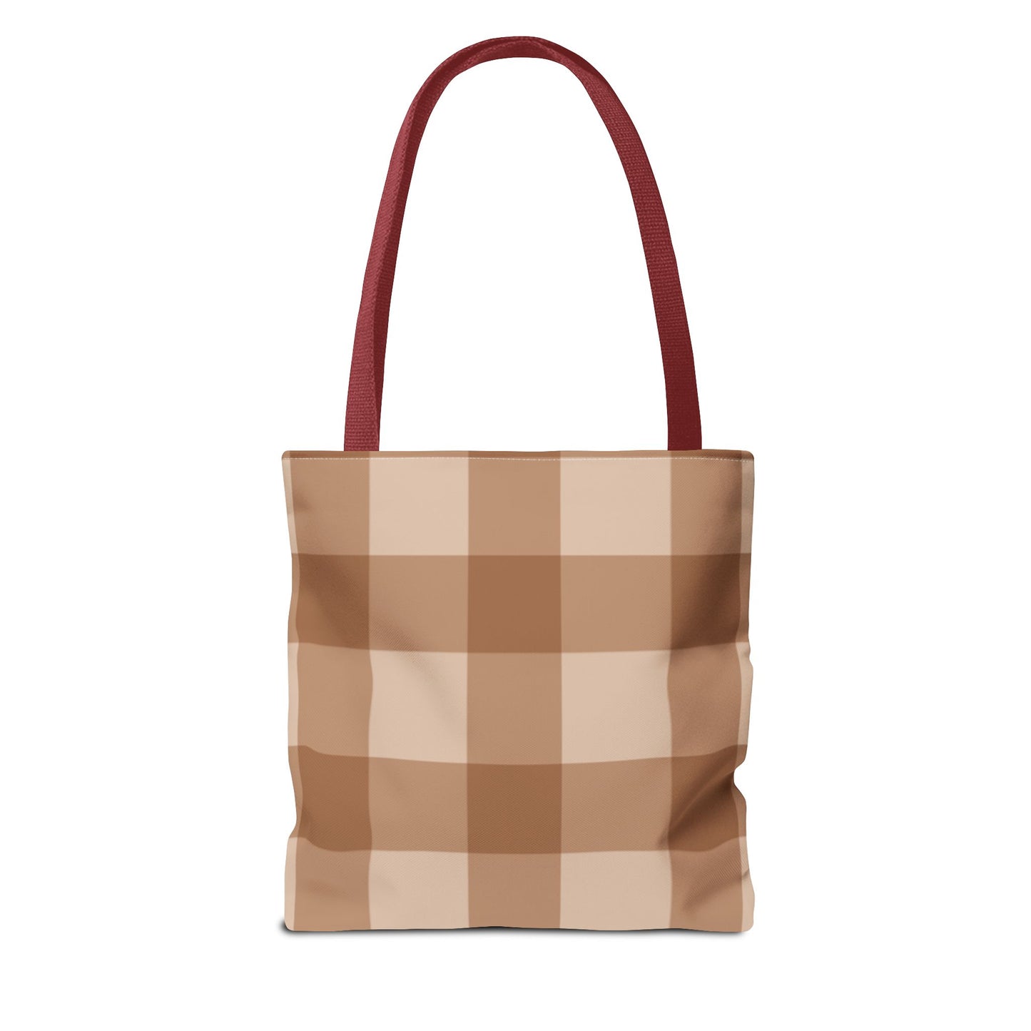 Brown Checkered All Over Print BRAND NEW Purse - Pocketbook - Travel Tote Bag