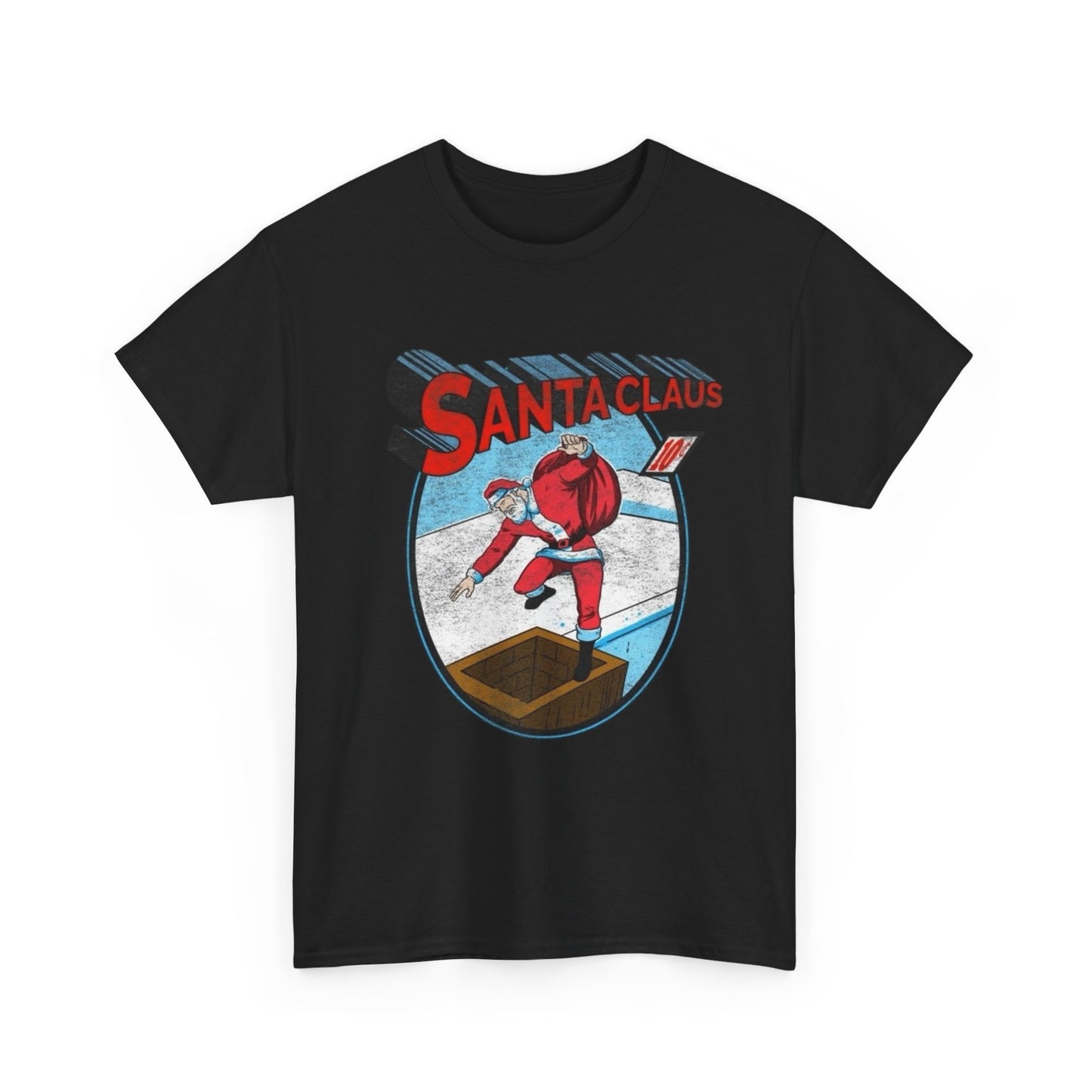 Santa Clause Christmas Superhero Graphic T Shirt NEW Unisex Heavy Cotton Tee