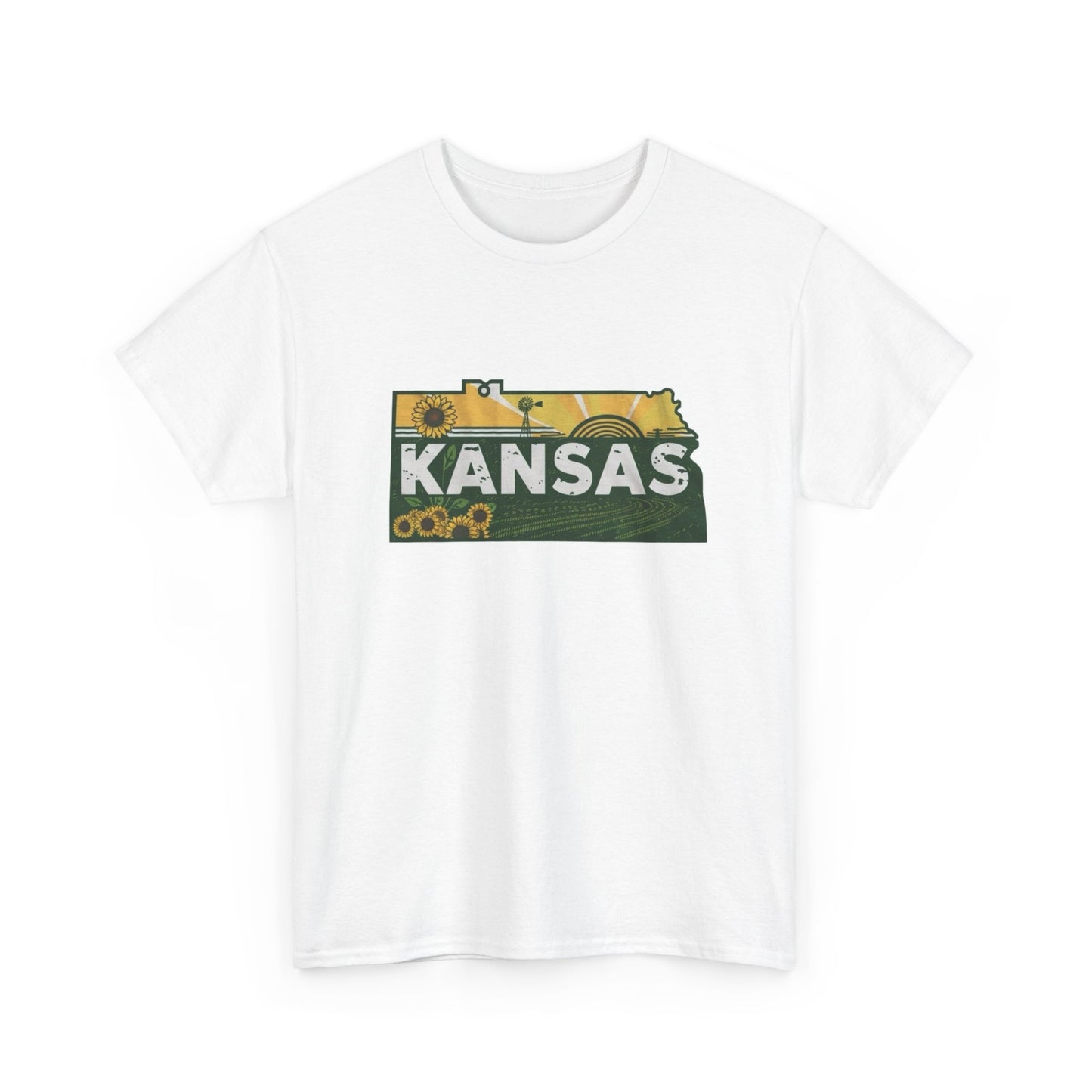 Kansas State Graphic T Shirt NEW Adult Regular Heavy Cotton Tee