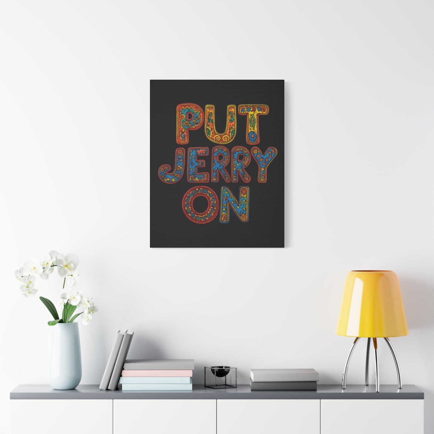 Jerry Garcia Painting Grateful Dead Matte Canvas, Stretched, 1.25"