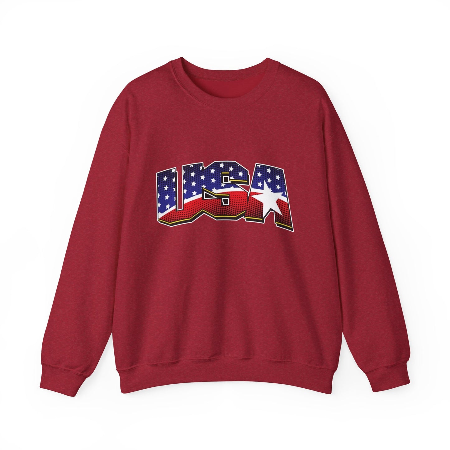 USA American Flag Sweater NEW Unisex Heavy Blend™ Crewneck Sweatshirt