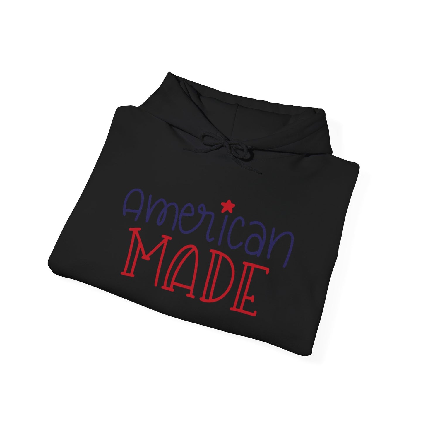 American Made USA Retro Graphic Hoodie Men's Heavy Blend™ Hooded Sweatshirt
