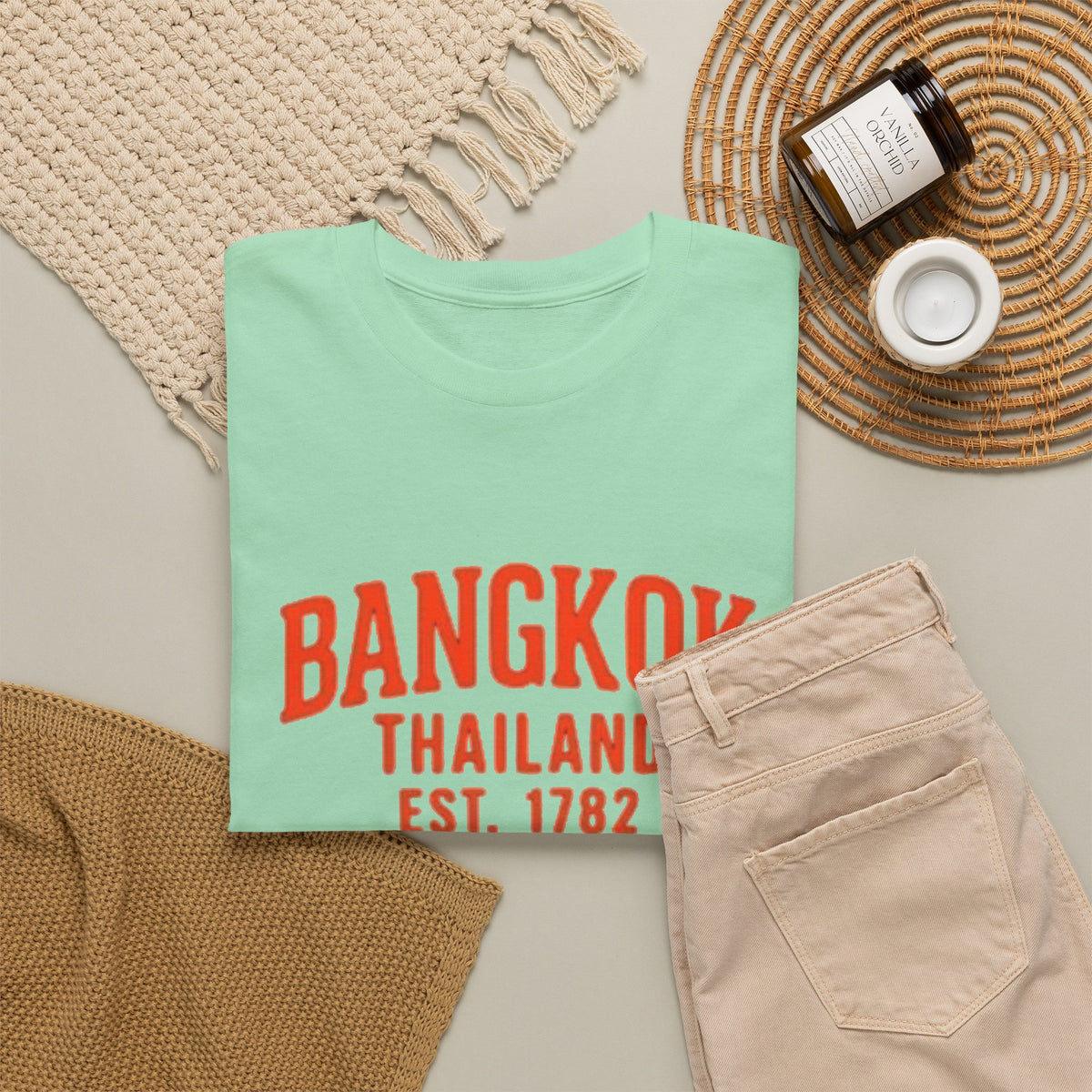 Bangkok Thailand Est. 1782 Americana Graphic T-Shirt Men's Graphic Tee