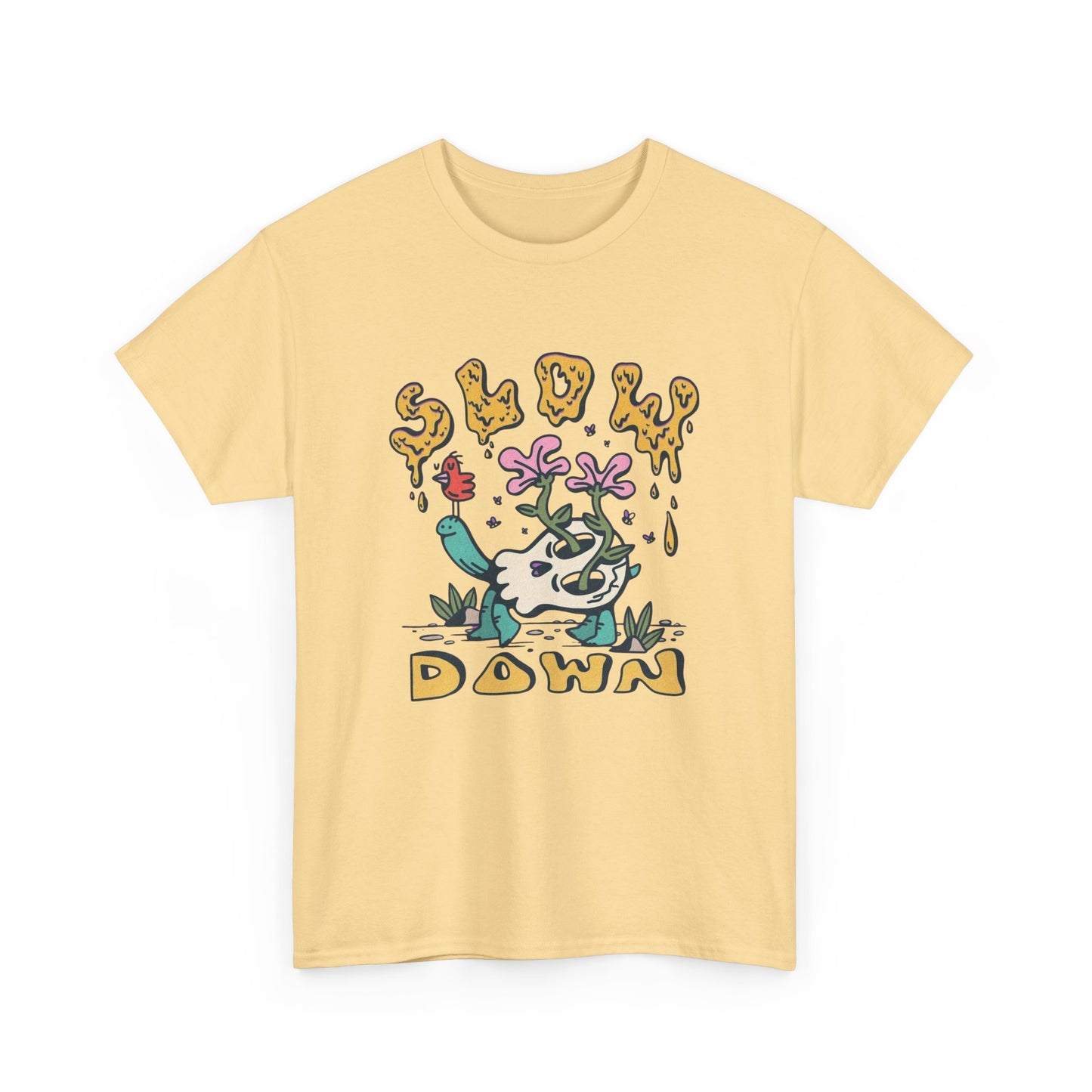 Slow Down Trippy Graphic T Shirt NEW ADULT TEE VINTAGE