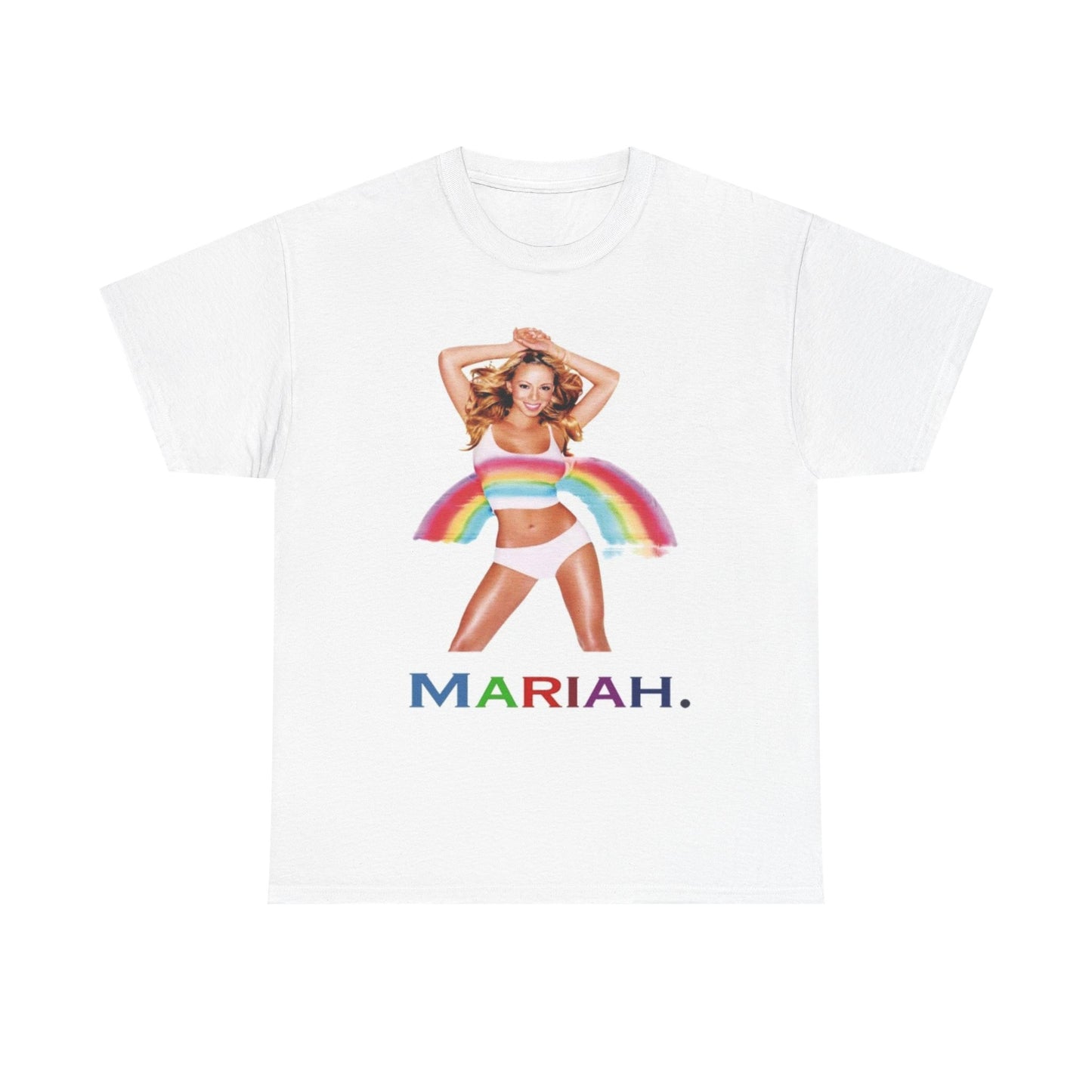 Mariah Carey Shirt Vintage Rainbow Graphic Queen Concert Unisex Heavy Cotton Tee
