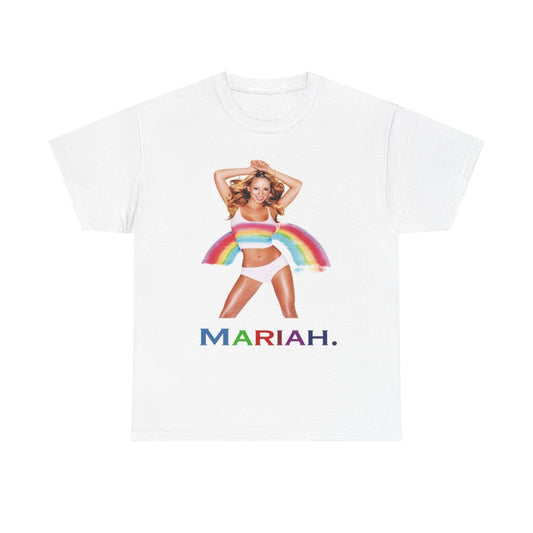 Mariah Carey Shirt Vintage Rainbow Graphic Queen Concert Unisex Heavy Cotton Tee