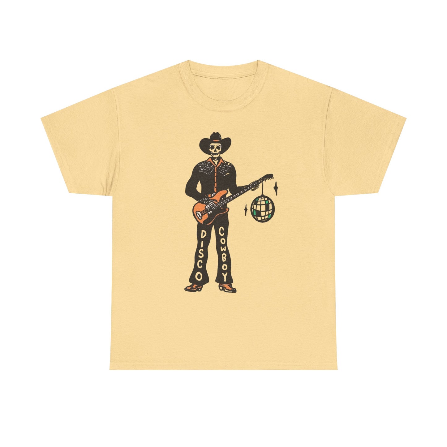 Disco Cowboy Graphic T Shirt Unisex Heavy Cotton Tee