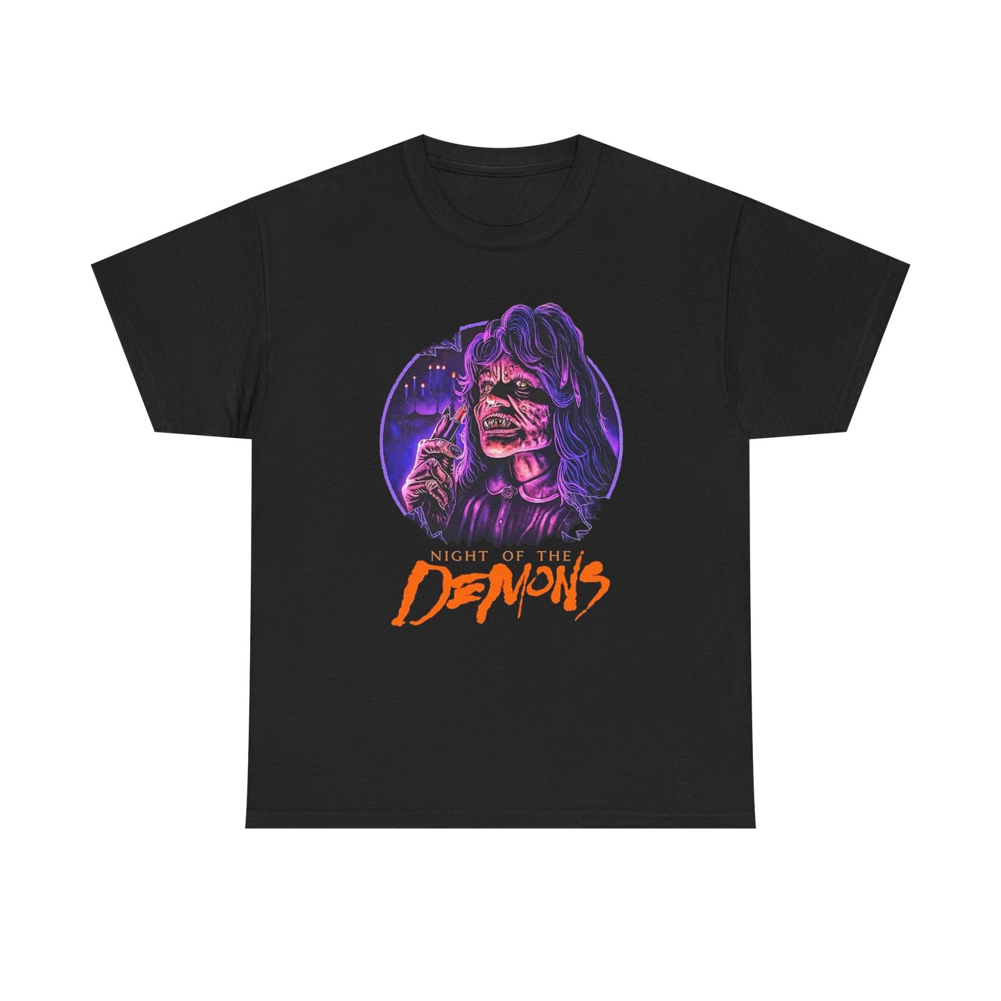 Night Of The Demons Vintage Graphic T Shirt Unisex Heavy Cotton Tee