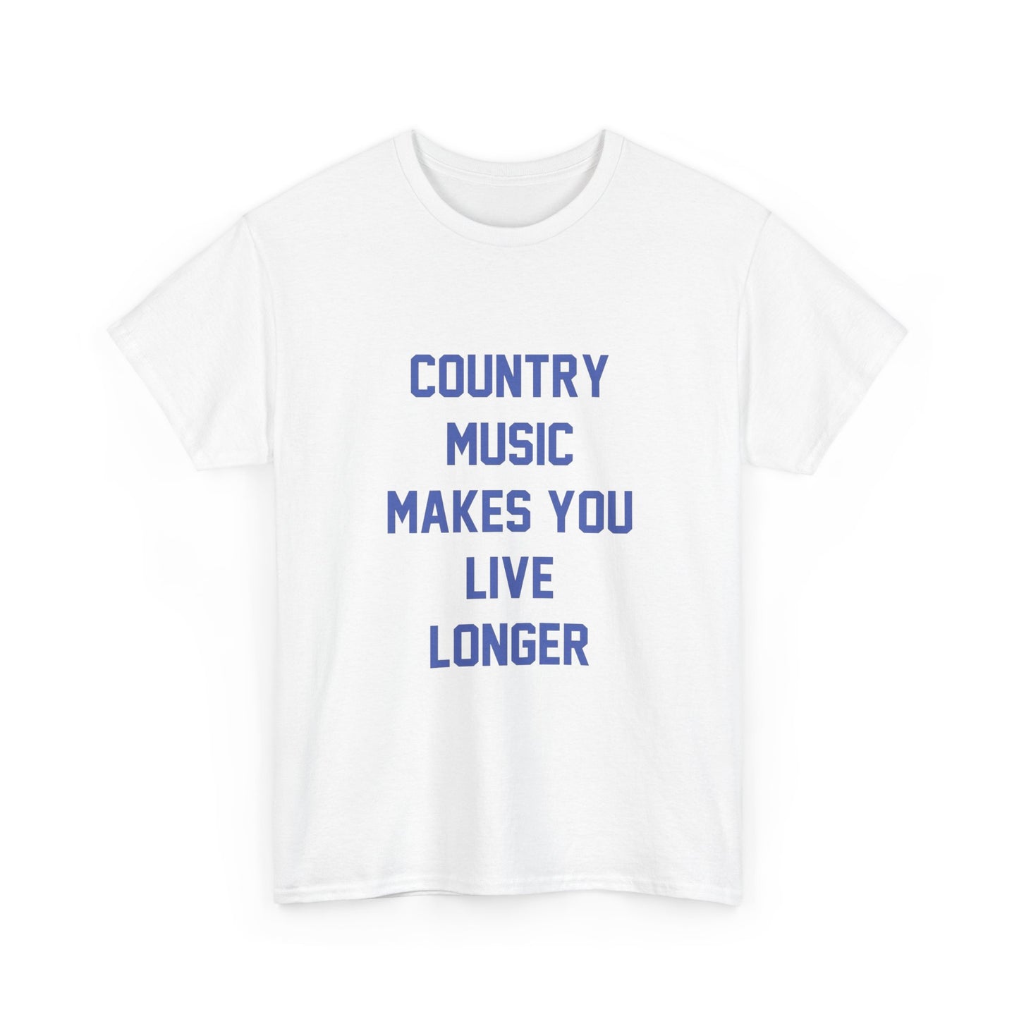 Country Music Makes You Live Longer Graphic T Shirt NEW ADULT TEE Cotton