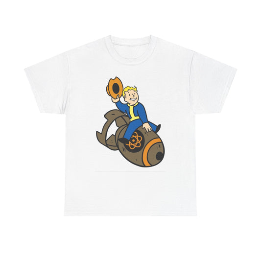 Fallout Nuclear Graphic T Shirt The Ghoul Vault Tec Unisex Heavy Cotton Tee