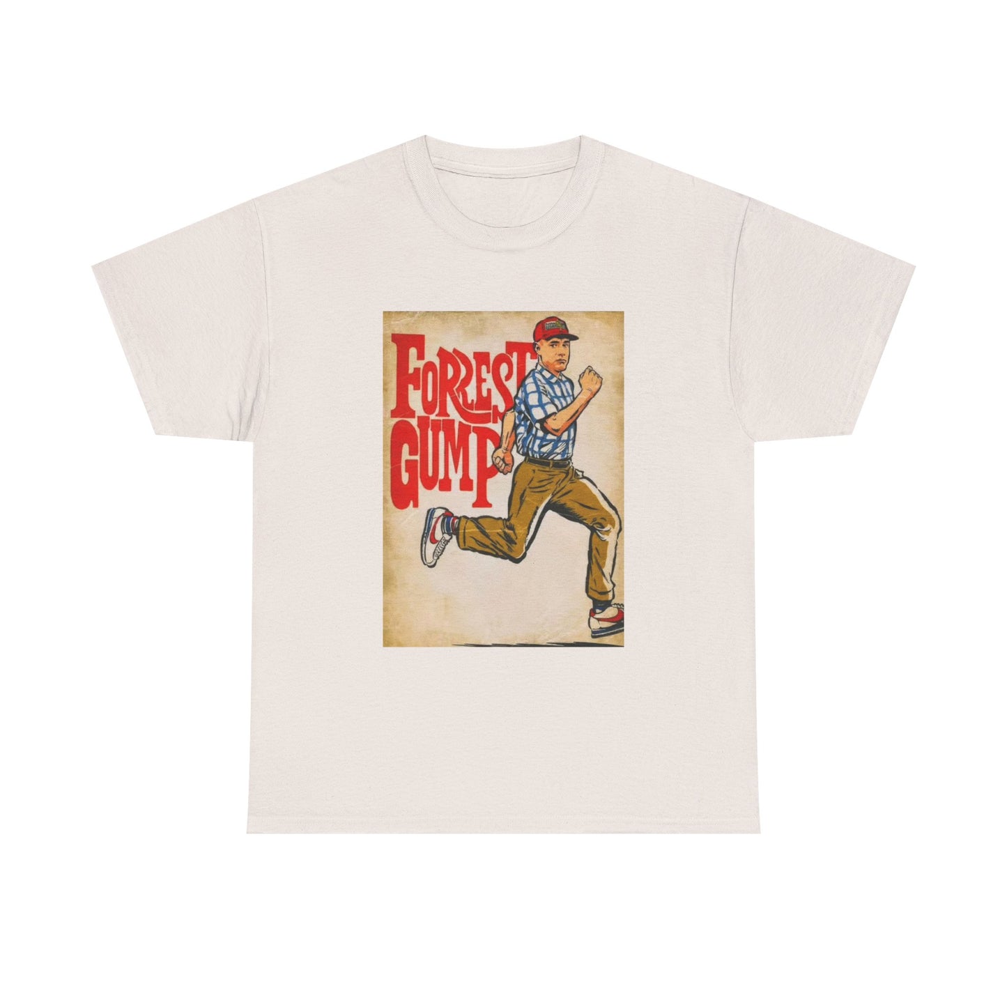 Forrest Gump Tshirt Vintage Retro Movie Poster Unisex Heavy Cotton Tee