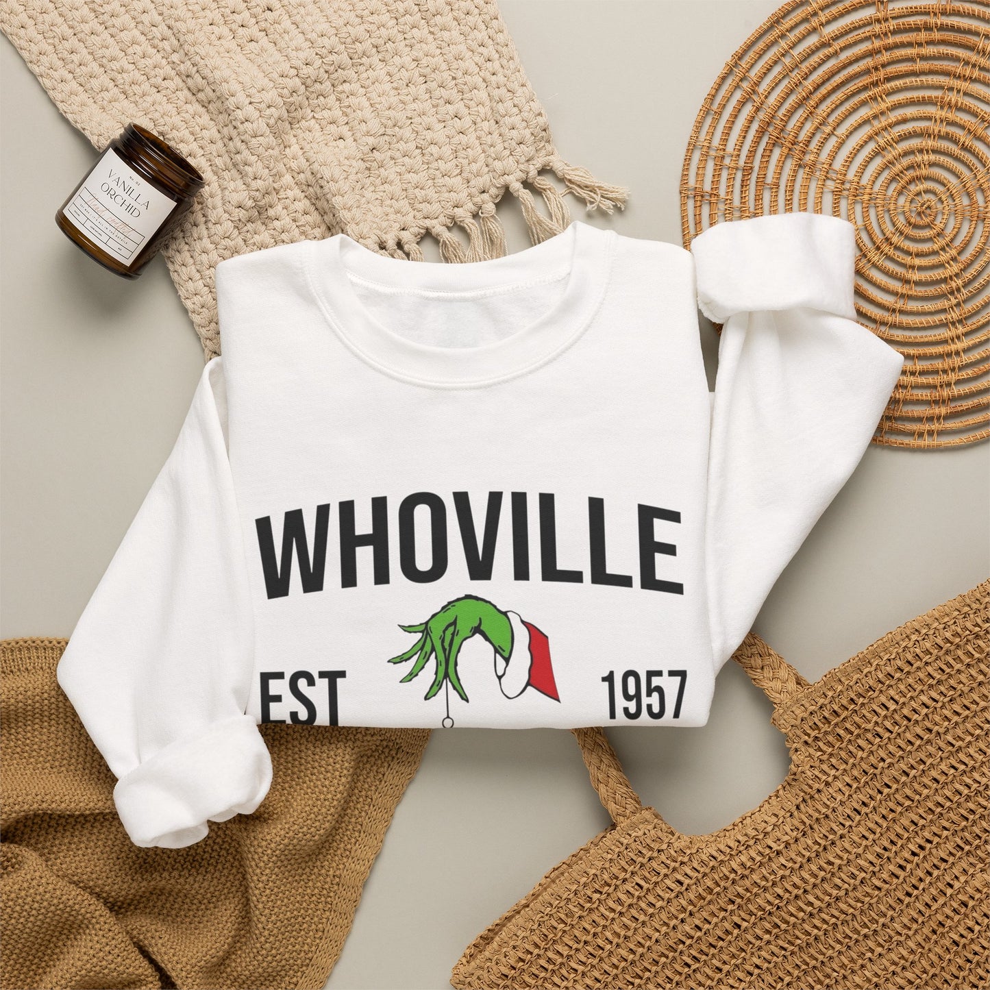 Whoville Grinch Christmas Sweater NEW Unisex Heavy Blend™ Crewneck Sweatshirt