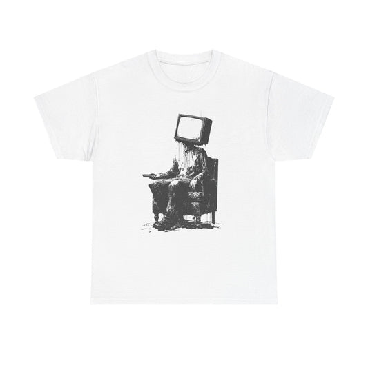 TV Head Graphic T Shirt NEW GIFT Unisex Heavy Cotton Tee
