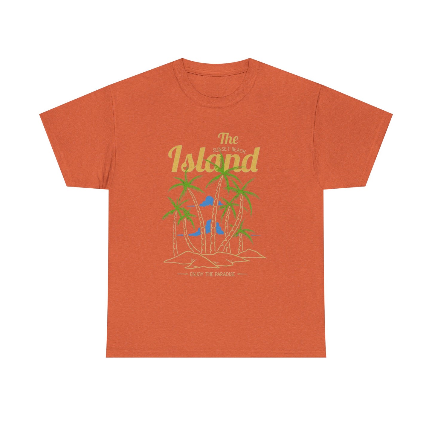 Sunset Beach Graphic T Shirt NEW Unisex Heavy Cotton Tee