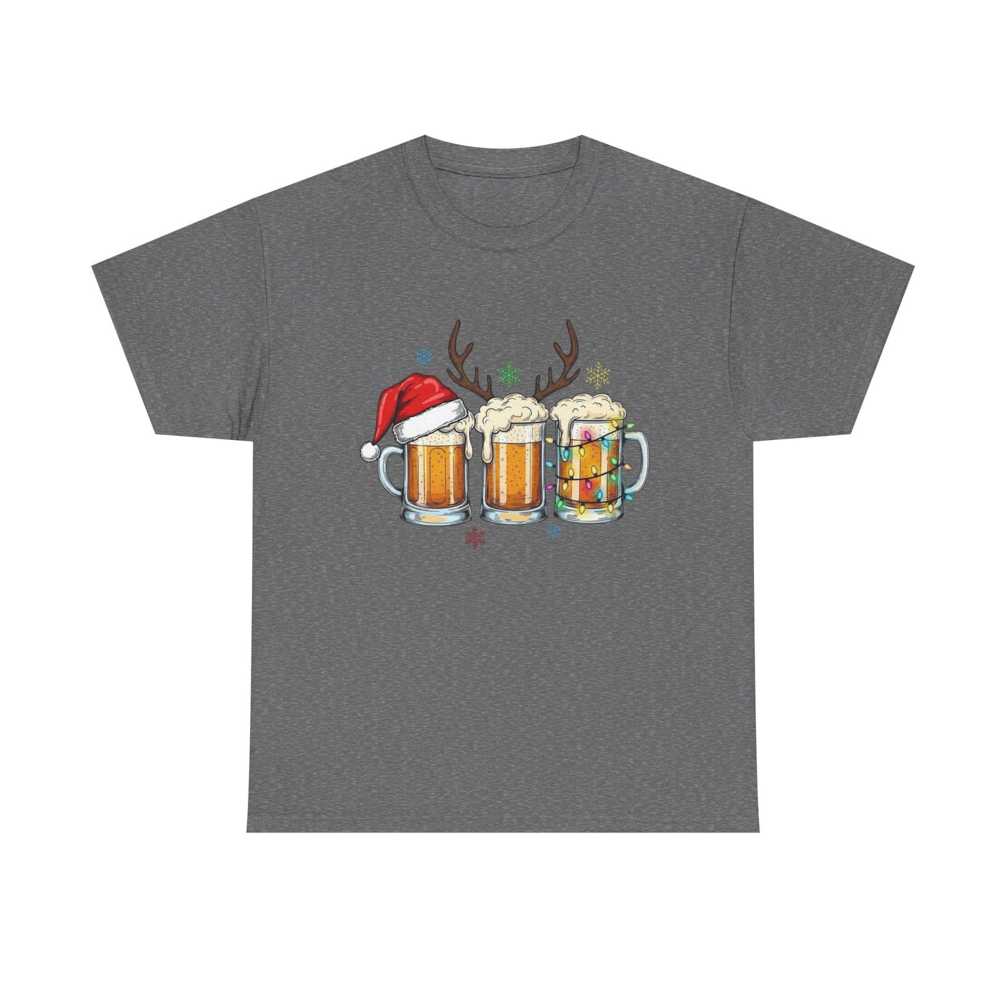 Christmas Beers Graphic T Shirt NEW ADULT