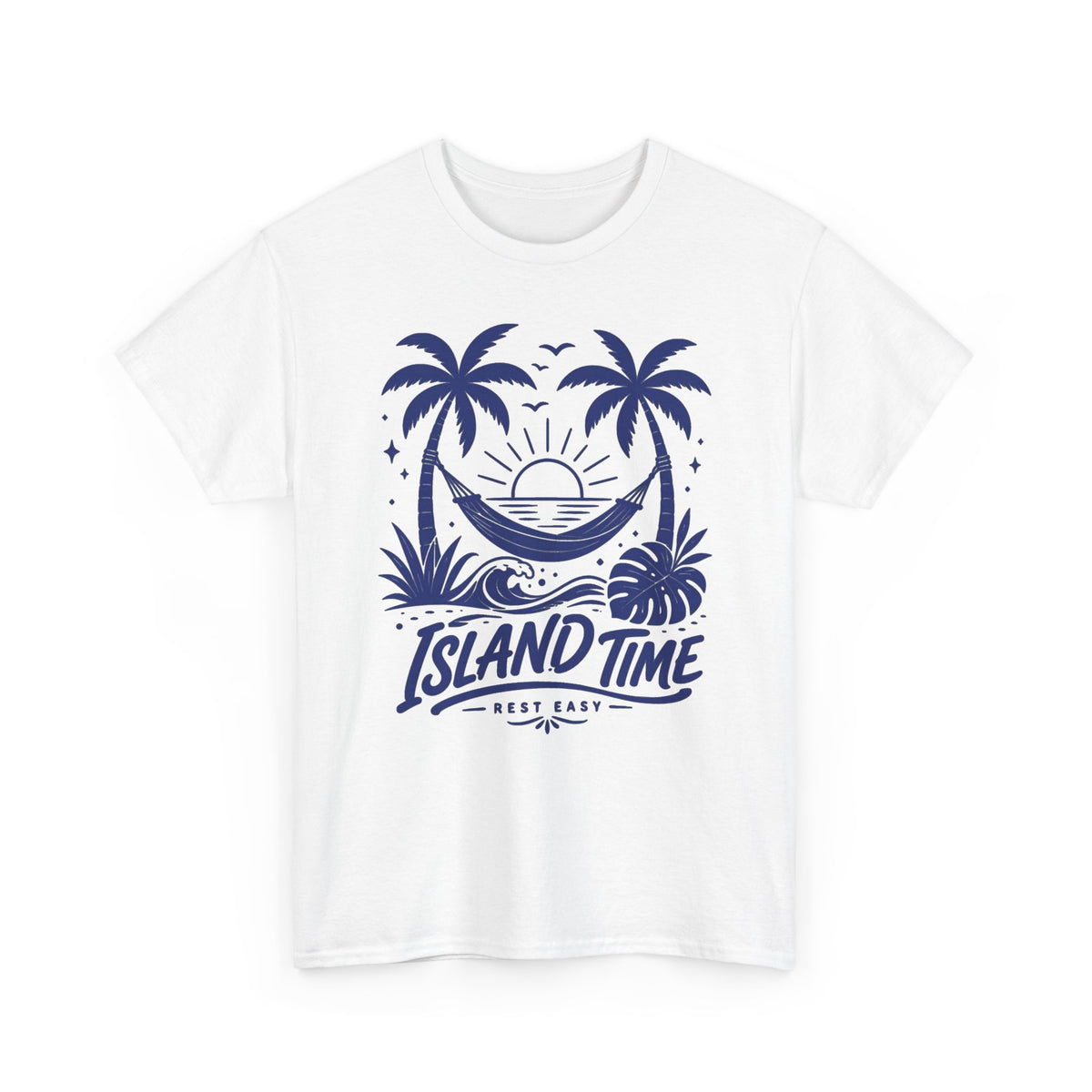 Island Time Palm Tree Sunset Tee Men's Graphic Tee