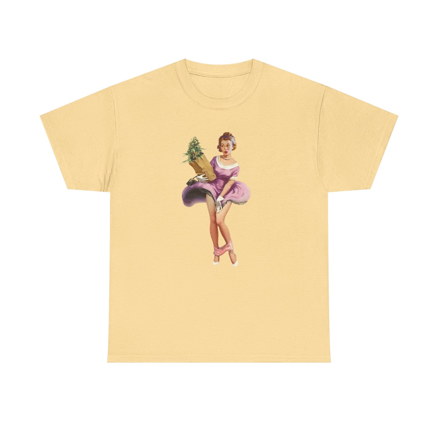 Weed Panty Dropper Funny Retro Graphic T Shirt ADULT NEW Heavy Cotton Tee