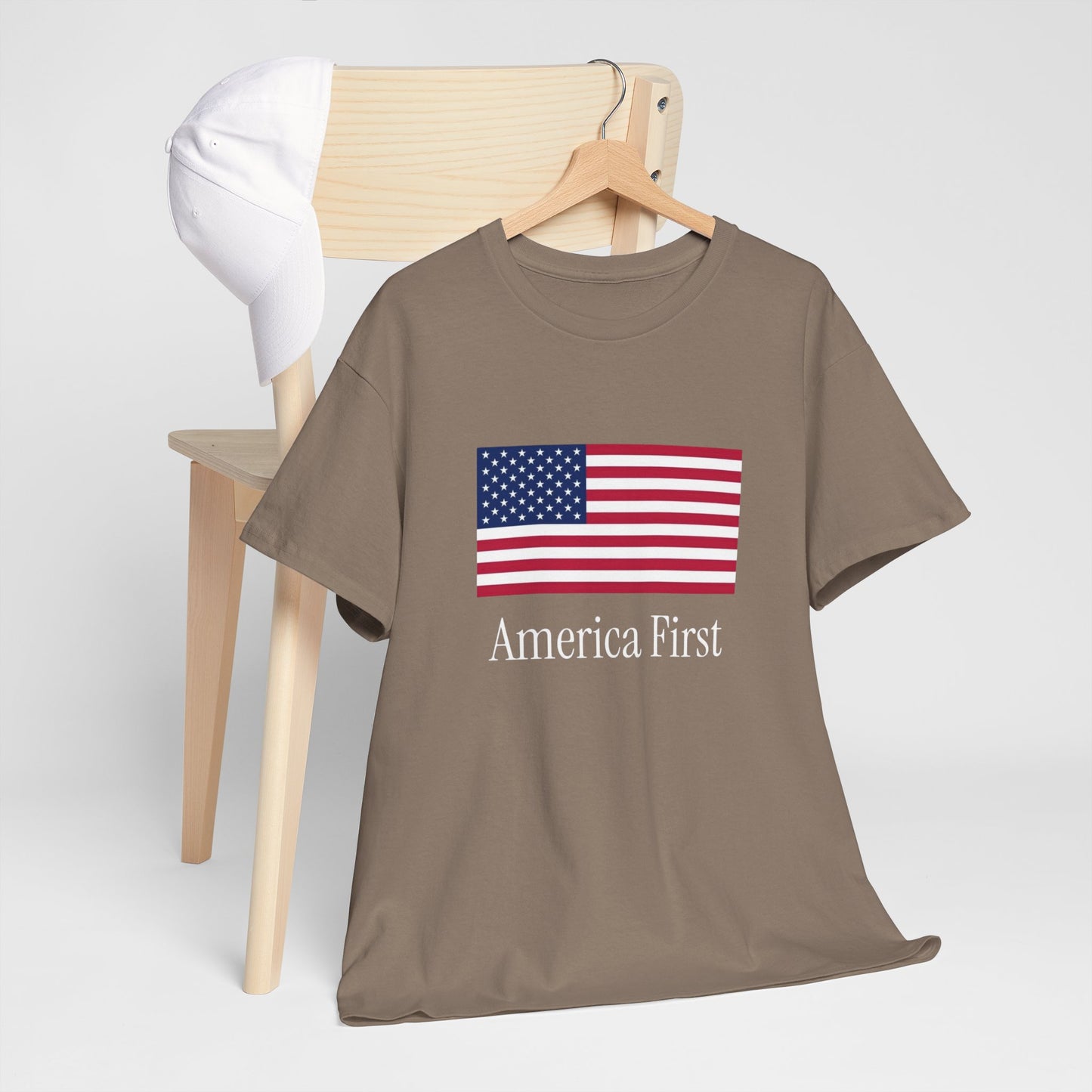 America First USA Flag Graphic T Shirt Heavy Cotton Tee NEW ADULT UNISEX