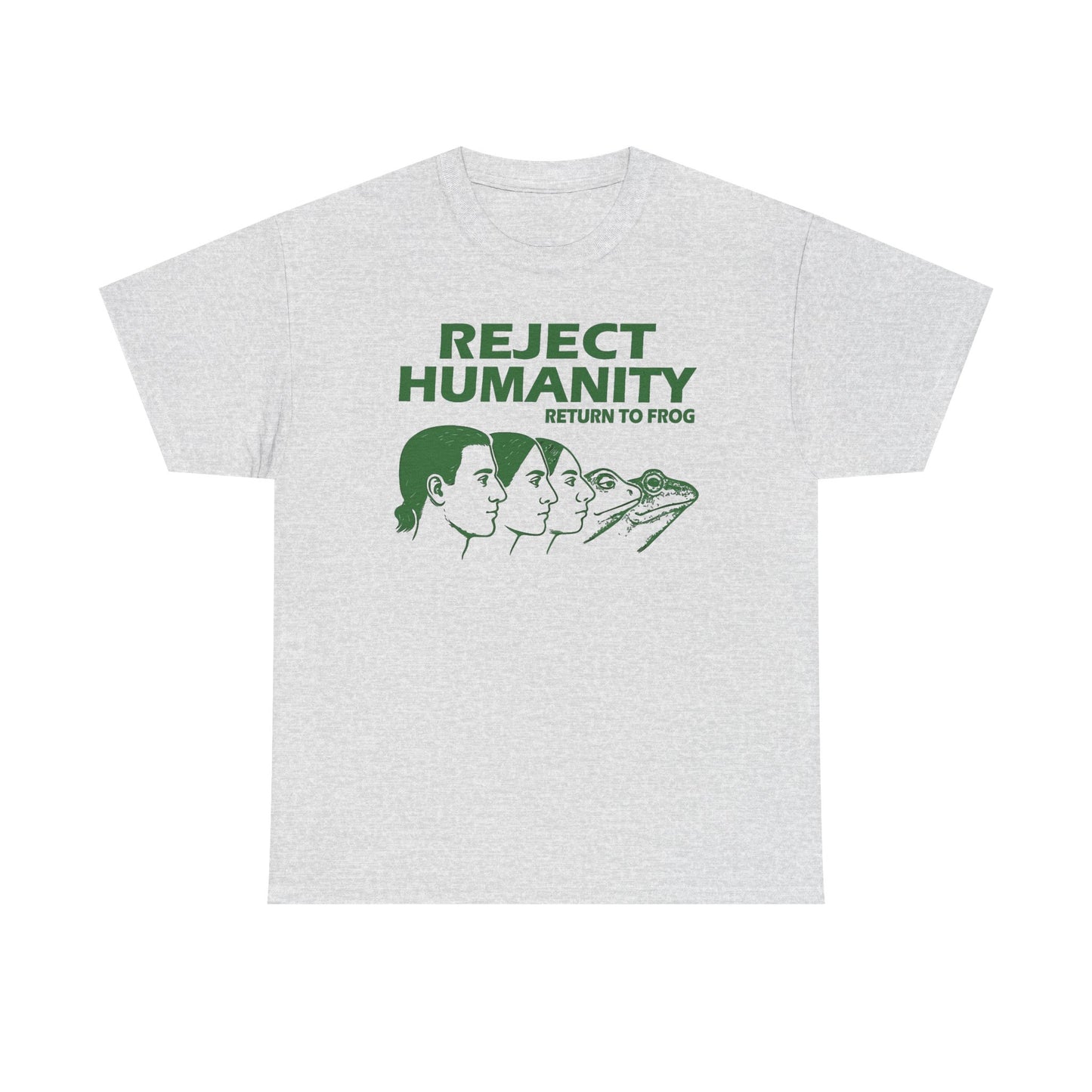 Reject Humanity Funny Frog Graphic T Shirt Men's Heavy Cotton Tee