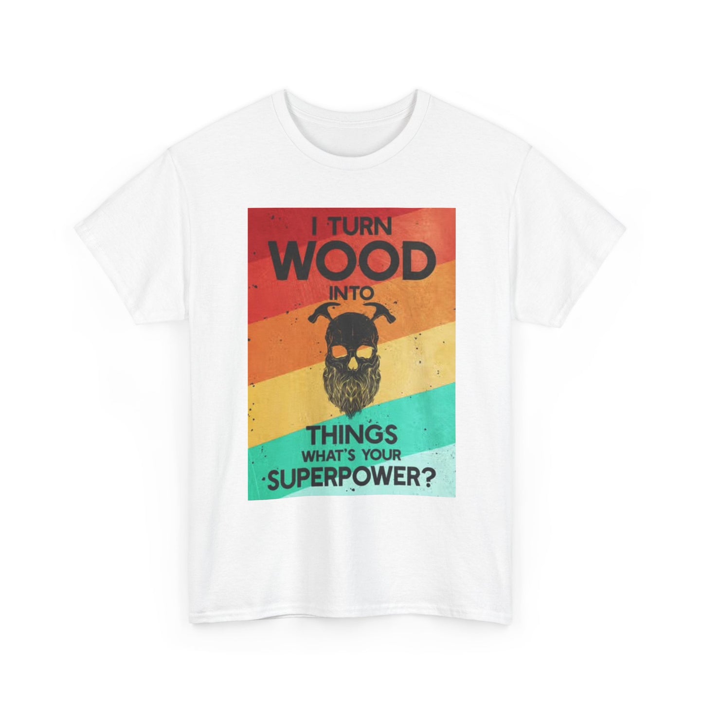 Viking Wood Worker Graphic T Shirt Funny Graphic Unisex Heavy Cotton Tee