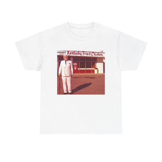 KFC T Shirt Funny Vintage Photo Sanders Chicken Retro Gift Unisex Heavy Cotton