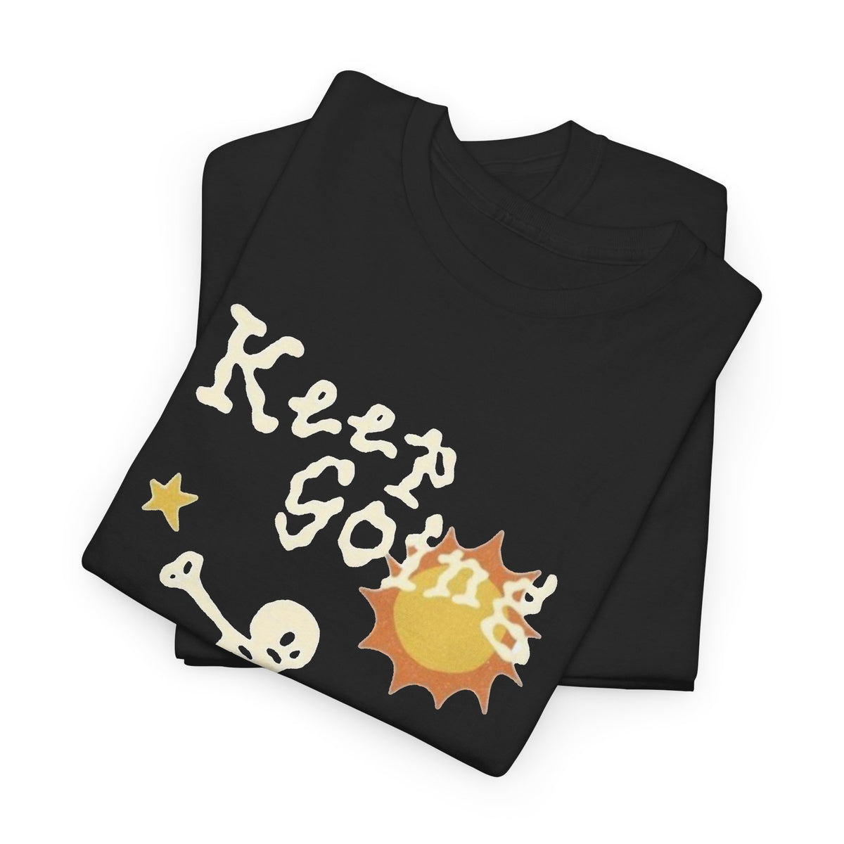 Keep Going Graphic T Shirt Men's Skeleton Heavy Cotton Tee