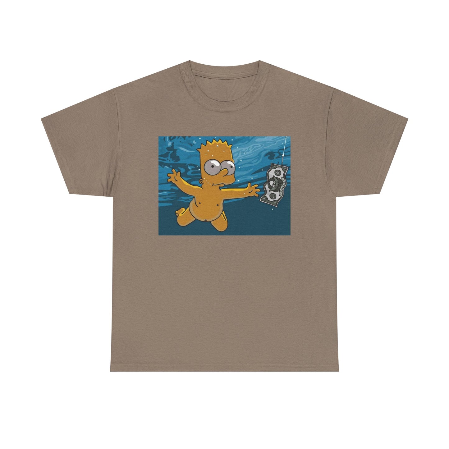 Simpsons T-shirt vintage nirvana retro art funny graphic Unisex Heavy Cotton Tee