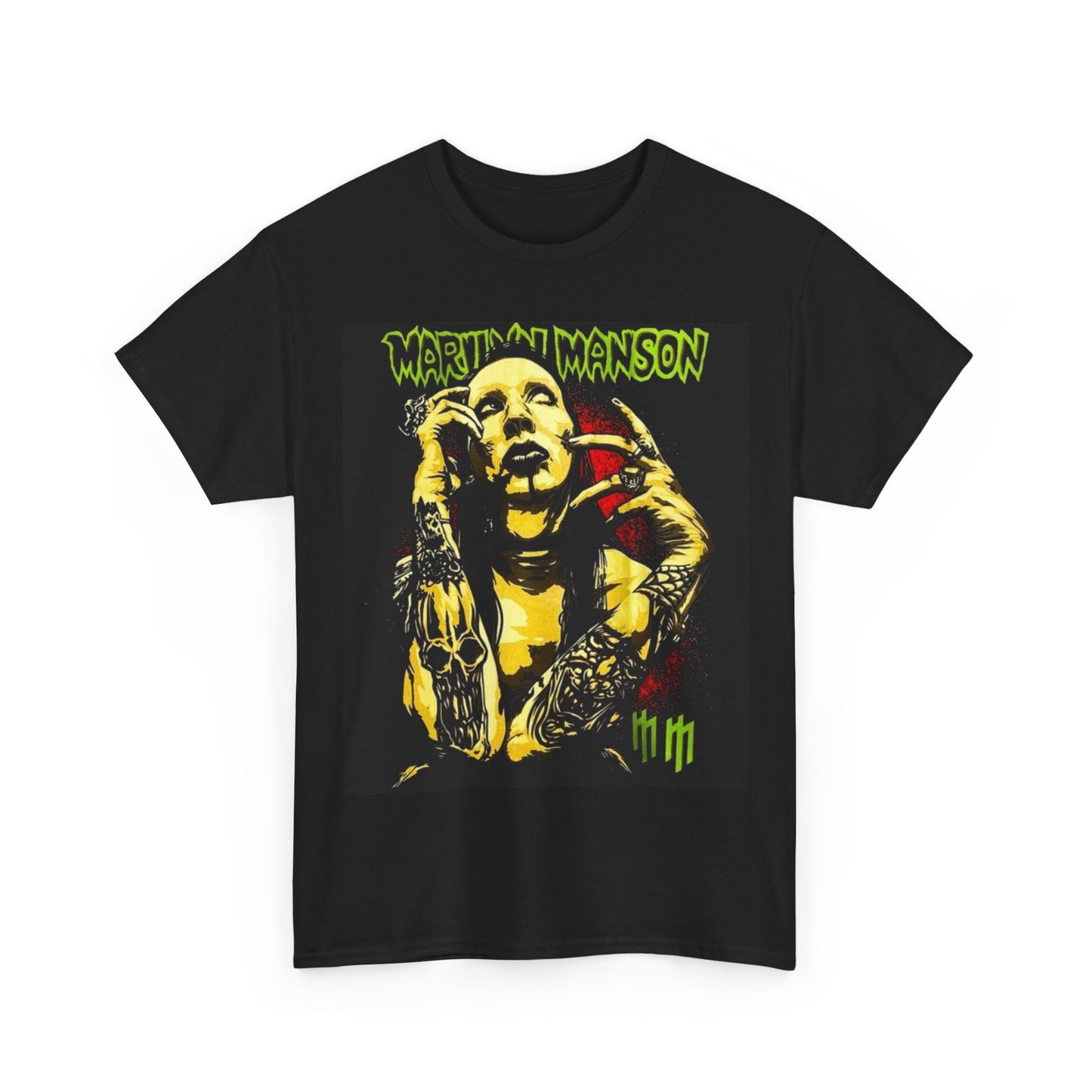 Marilyn Manson T-shirt vintage retro graphic metal Unisex Heavy Cotton Tee scary