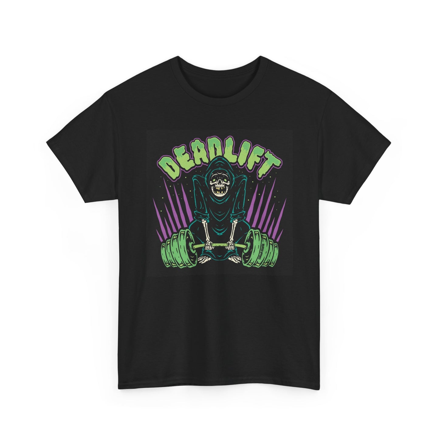 Deadlift Graphic T Shirt Funny Reaper GYM Gear Unisex Heavy Cotton Tee
