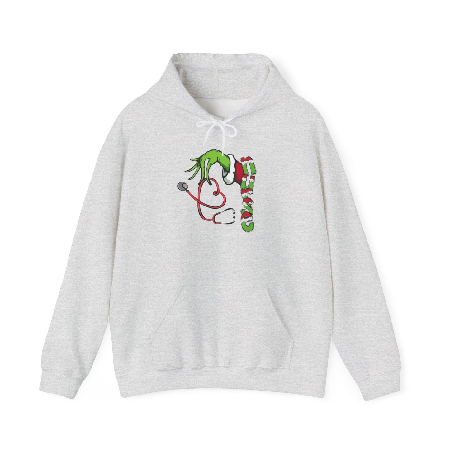 Christmas Nurse Grinch Graphic Hoodie Unisex Heavy Blend™ Hooded Sweatshirt