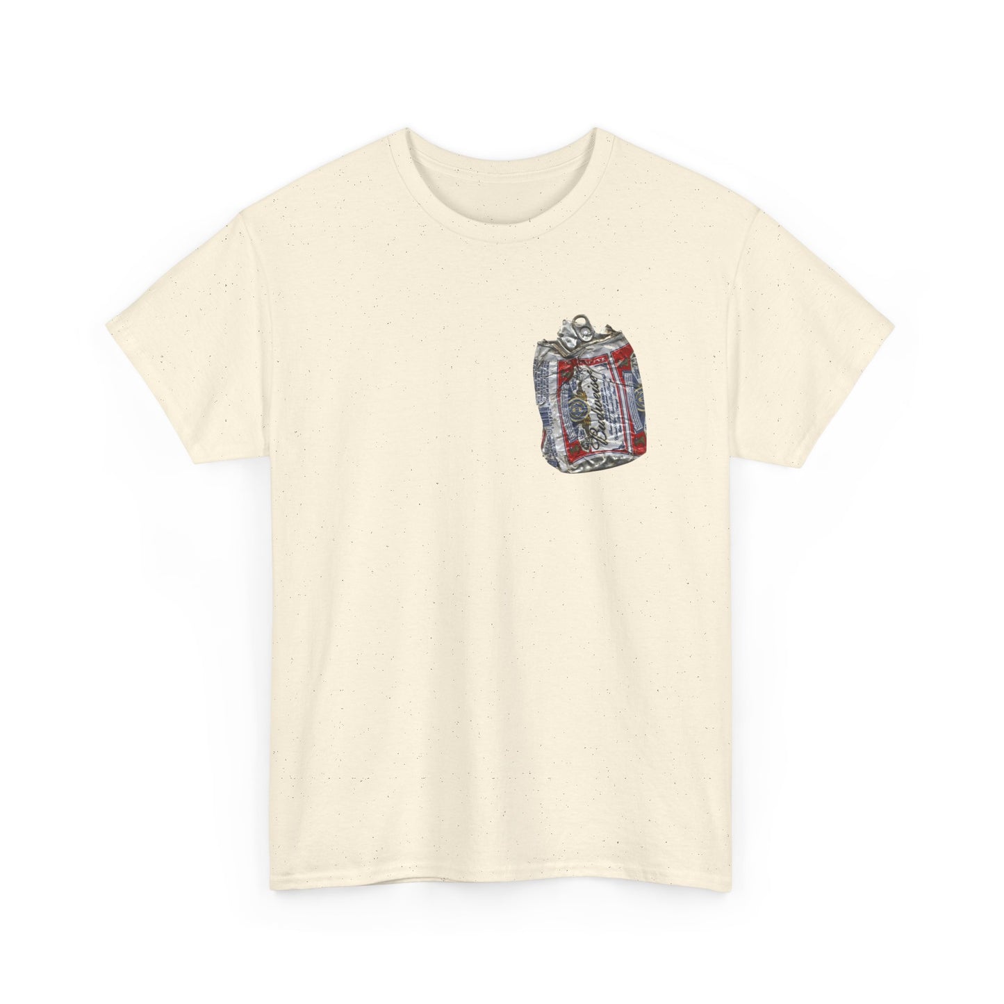Crushed 90s Bud Can Vintage Nostalgic Beers Graphic T Shirt Unisex Heavy Cotton