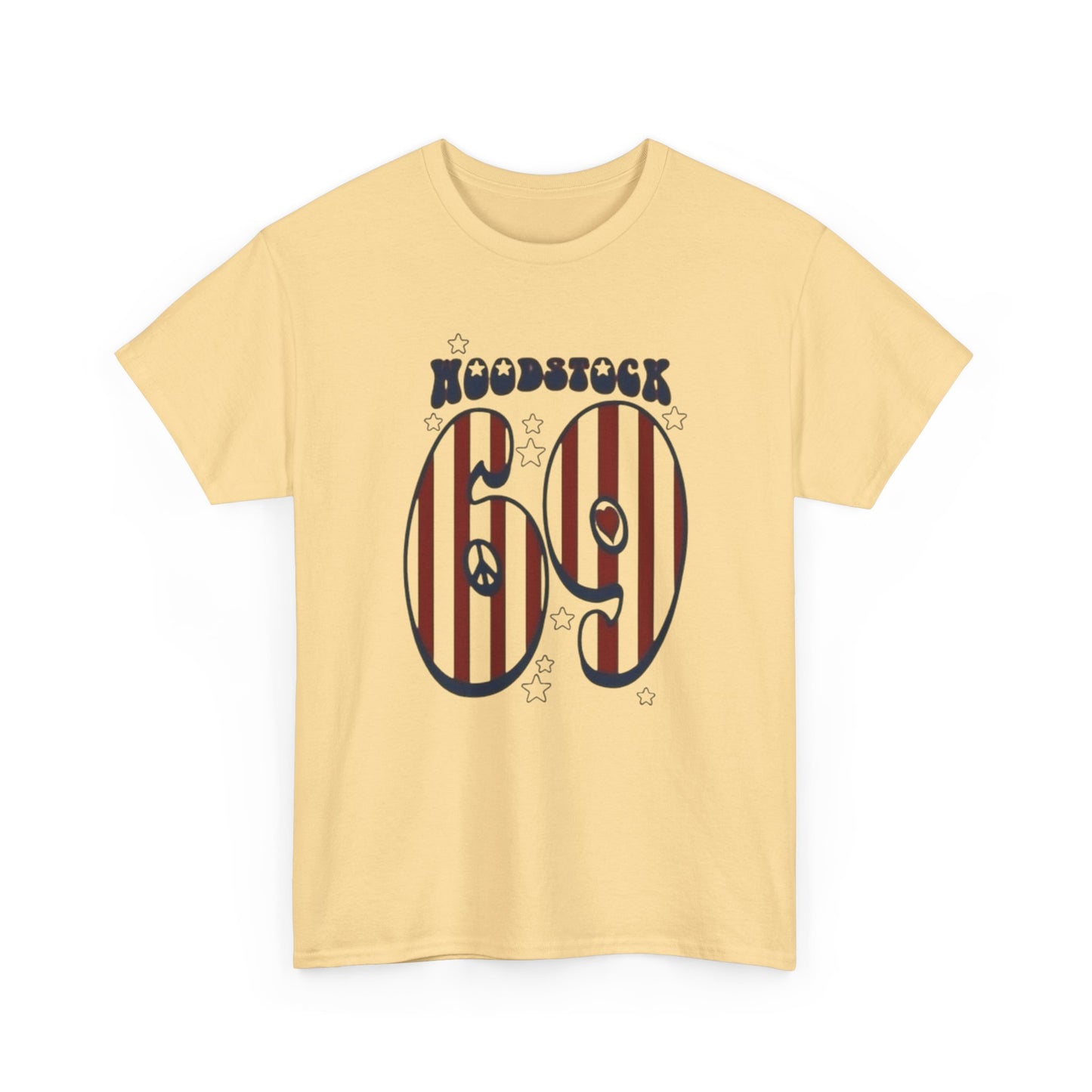 Woodstock 69 Retro Graphic T-Shirt Cotton Tee New Gift Vintage