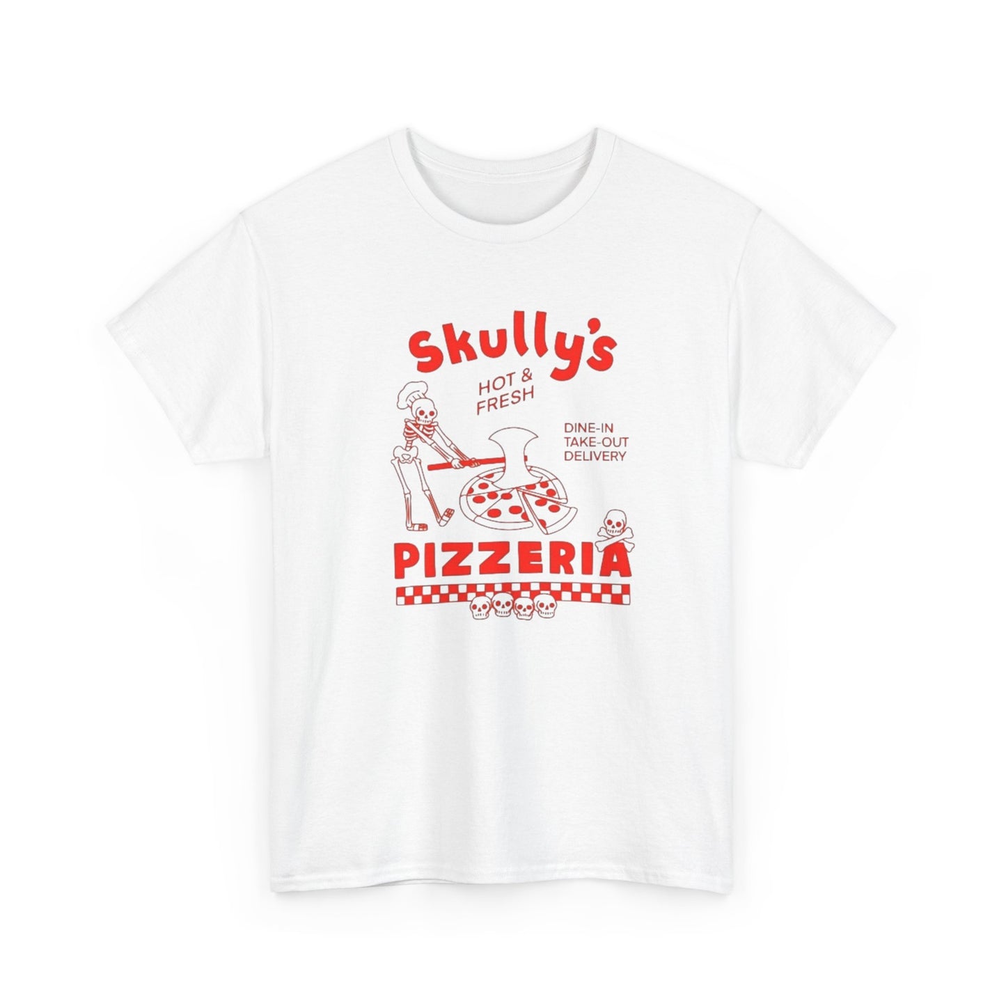 Skullys Pizzeria Graphic T Shirt NEW Heavy Cotton Tee