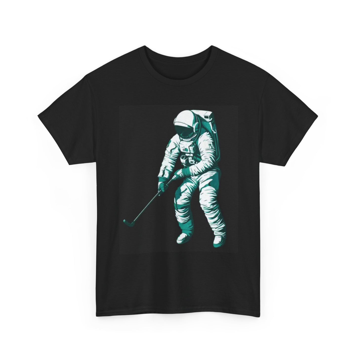 Golf In Space T Shirt Funny Graphic Astronaut Unisex Heavy Cotton Tee