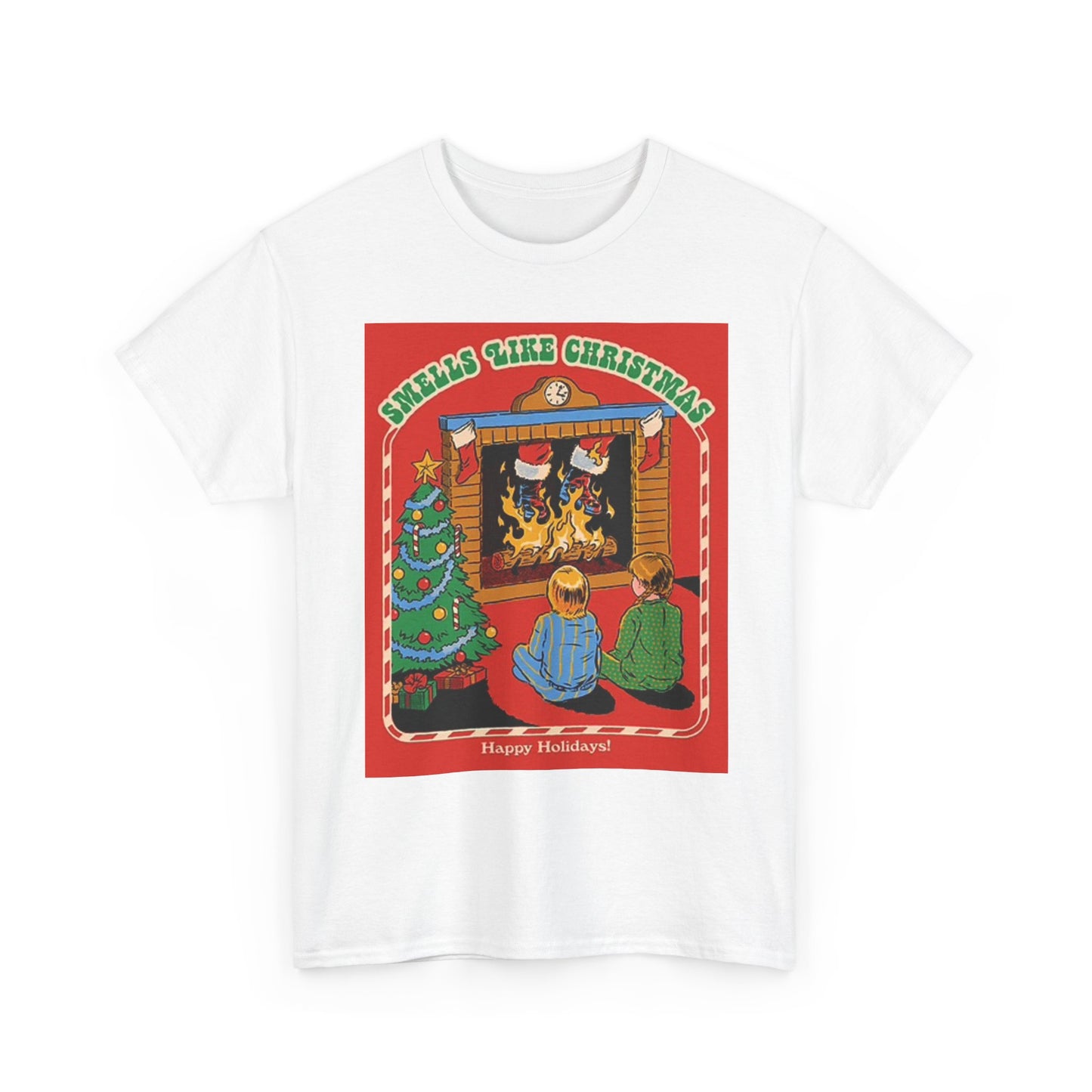 Smells Like Chistmas T Shirt Retro Comedy Unisex Heavy Cotton Tee