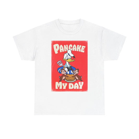 Pancake My Day Graphic T Shirt Vintage Duck Unisex Heavy Cotton Tee