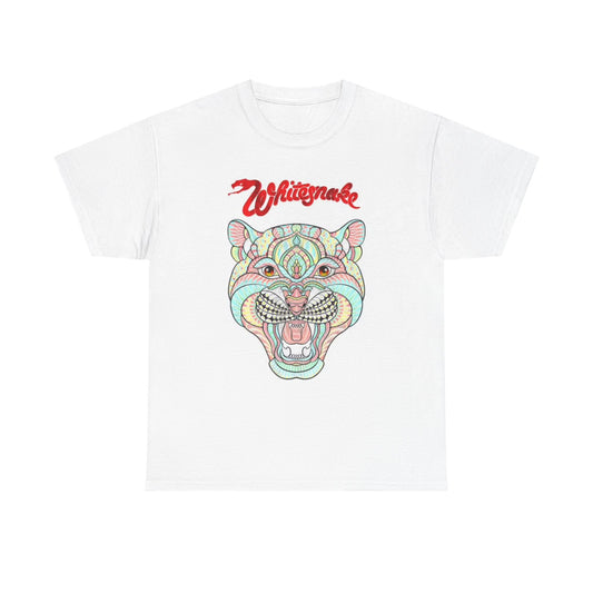 Whitesnake Vintage Rock Band Graphic T Shirt Unisex Heavy Cotton Tee
