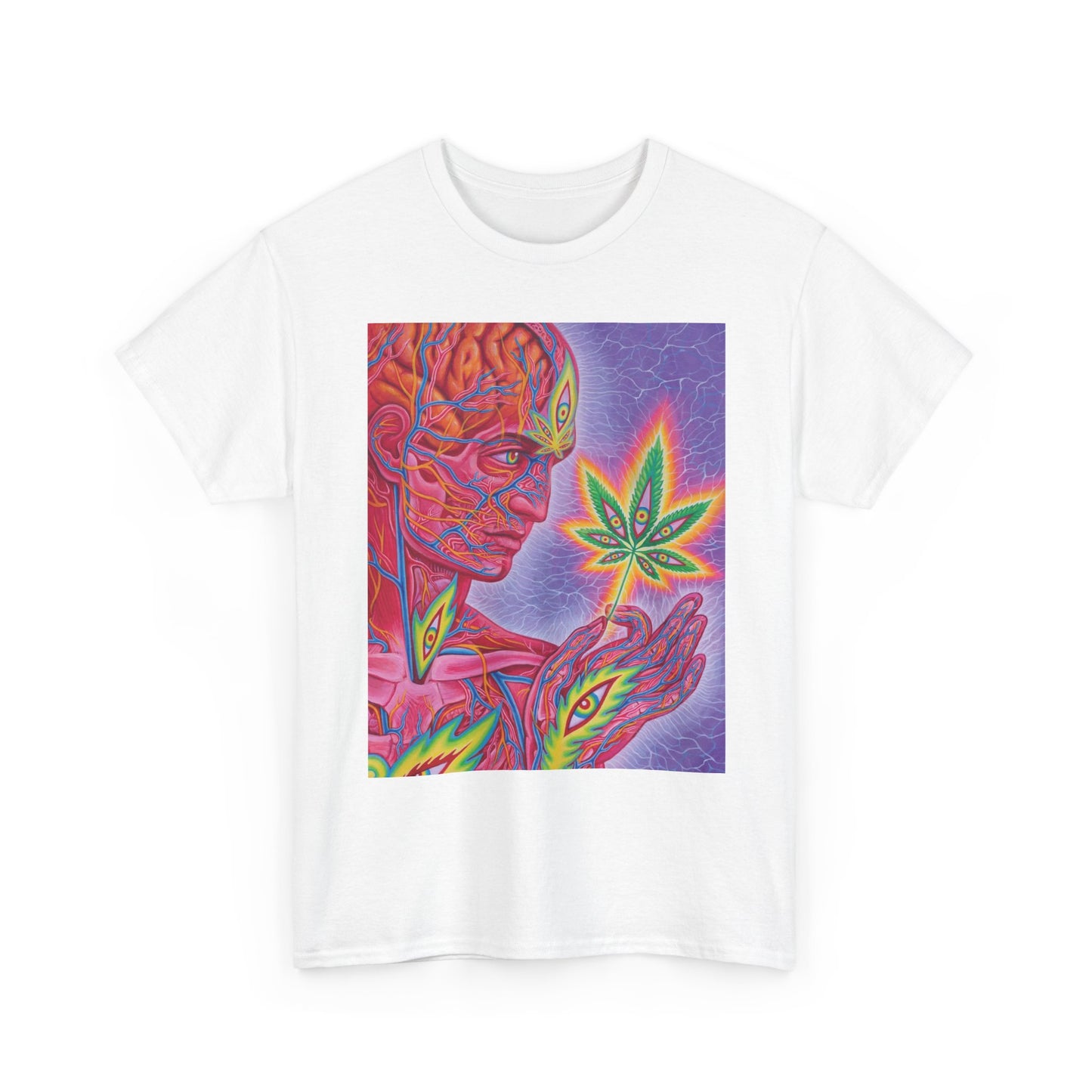 Trippy Mushrooms T Shirt Retro Pot 420 Vibes Groovy graphic  Unisex Heavy Cotton