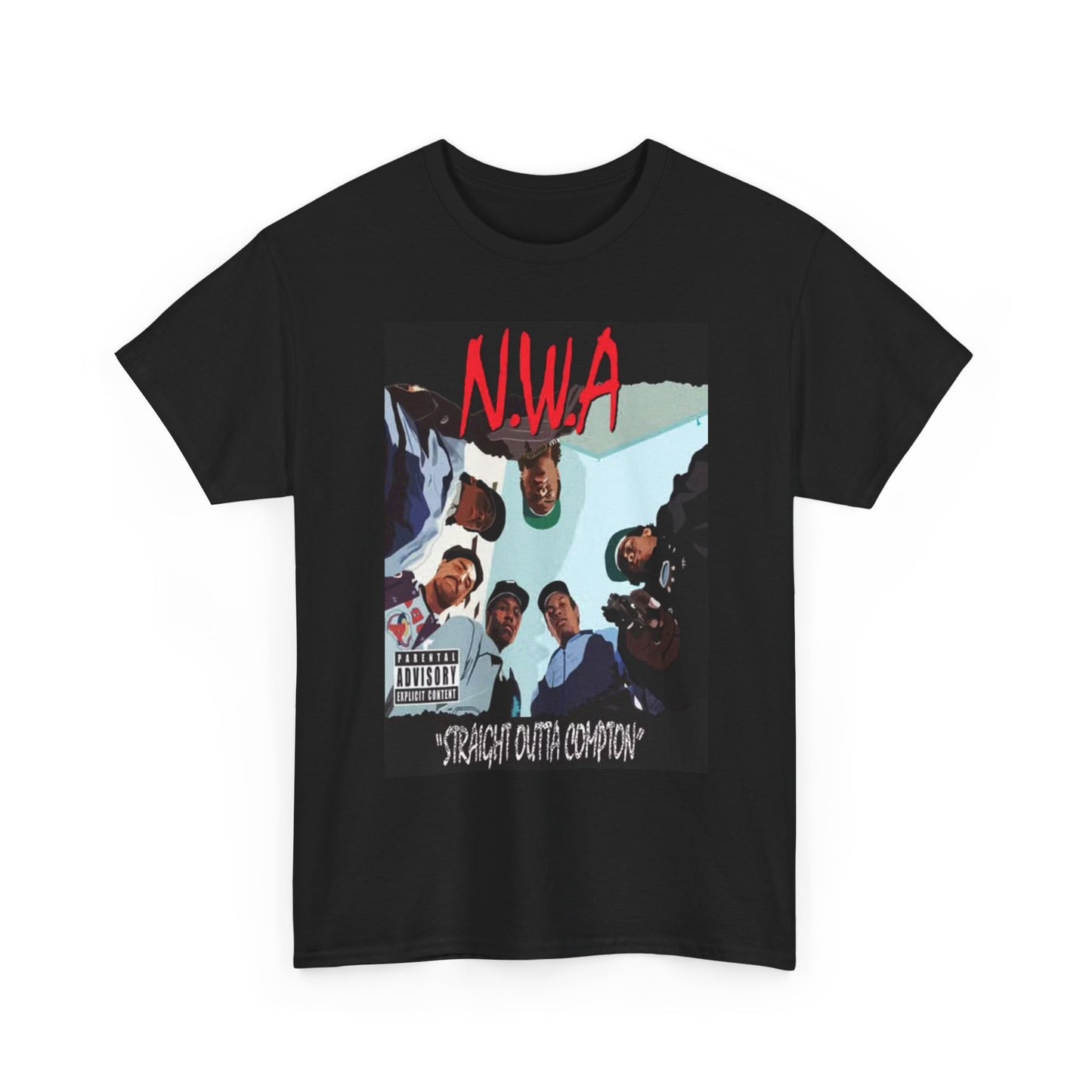 NWA Straight Outta Compton Graphic T Shirt Vintage Cali Unisex Heavy Cotton Tee