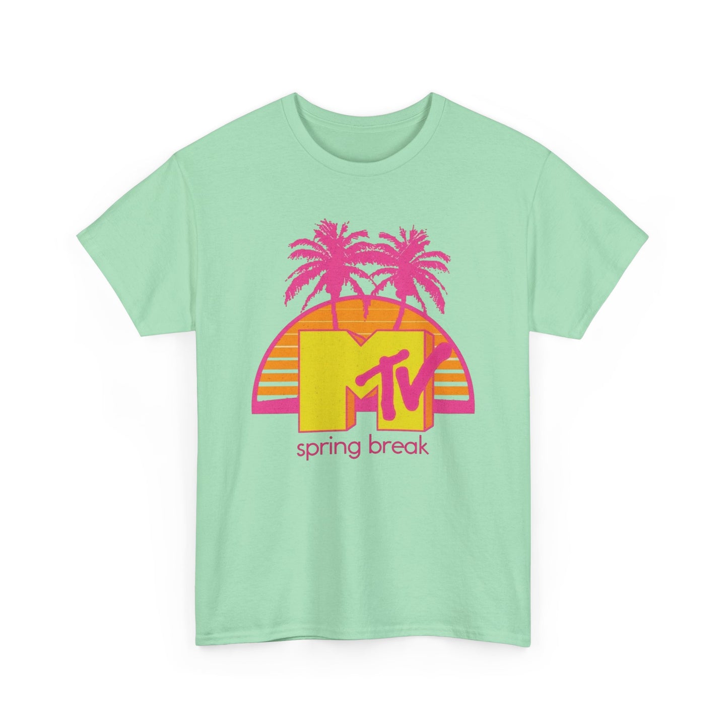 MTV Spring Break Vintage Graphic T Shirt NEW Unisex Heavy Cotton Tee