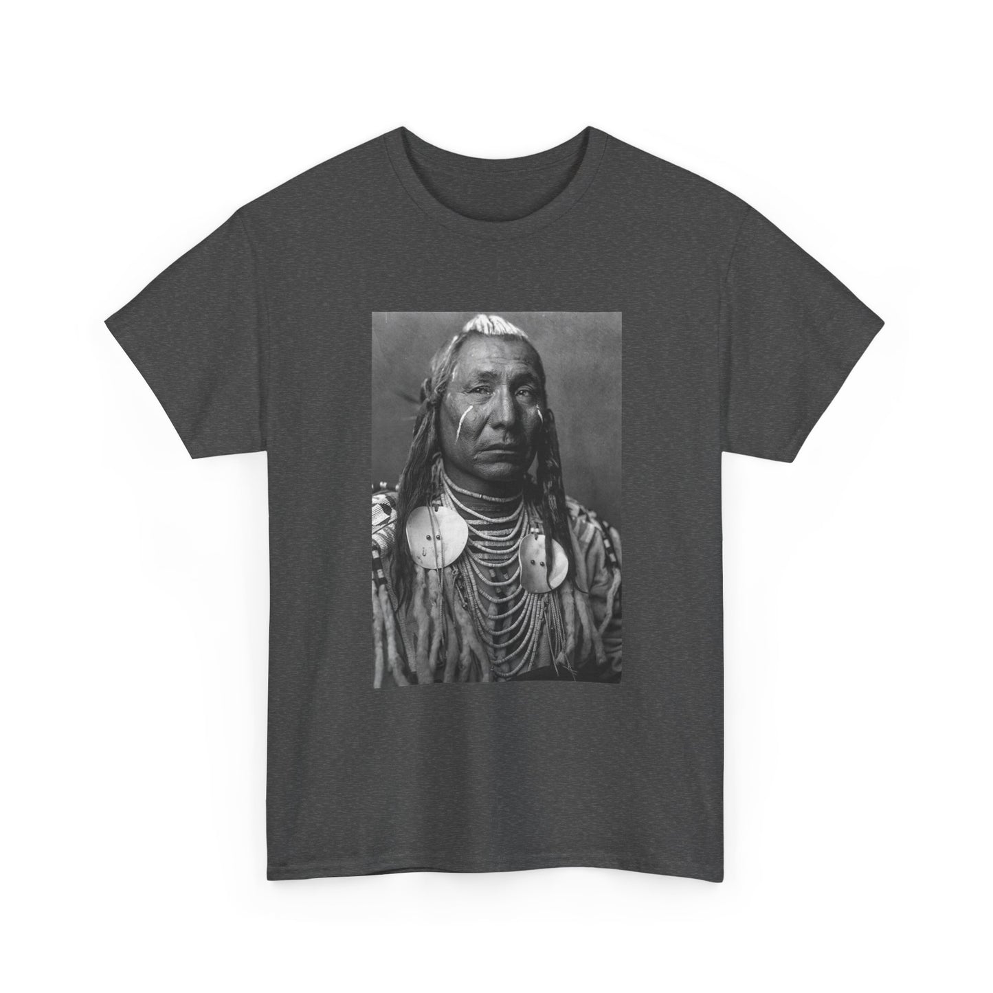 Native American Indian Tshirt Sitting Bull Chief New Unisex Heavy Cotton Tee
