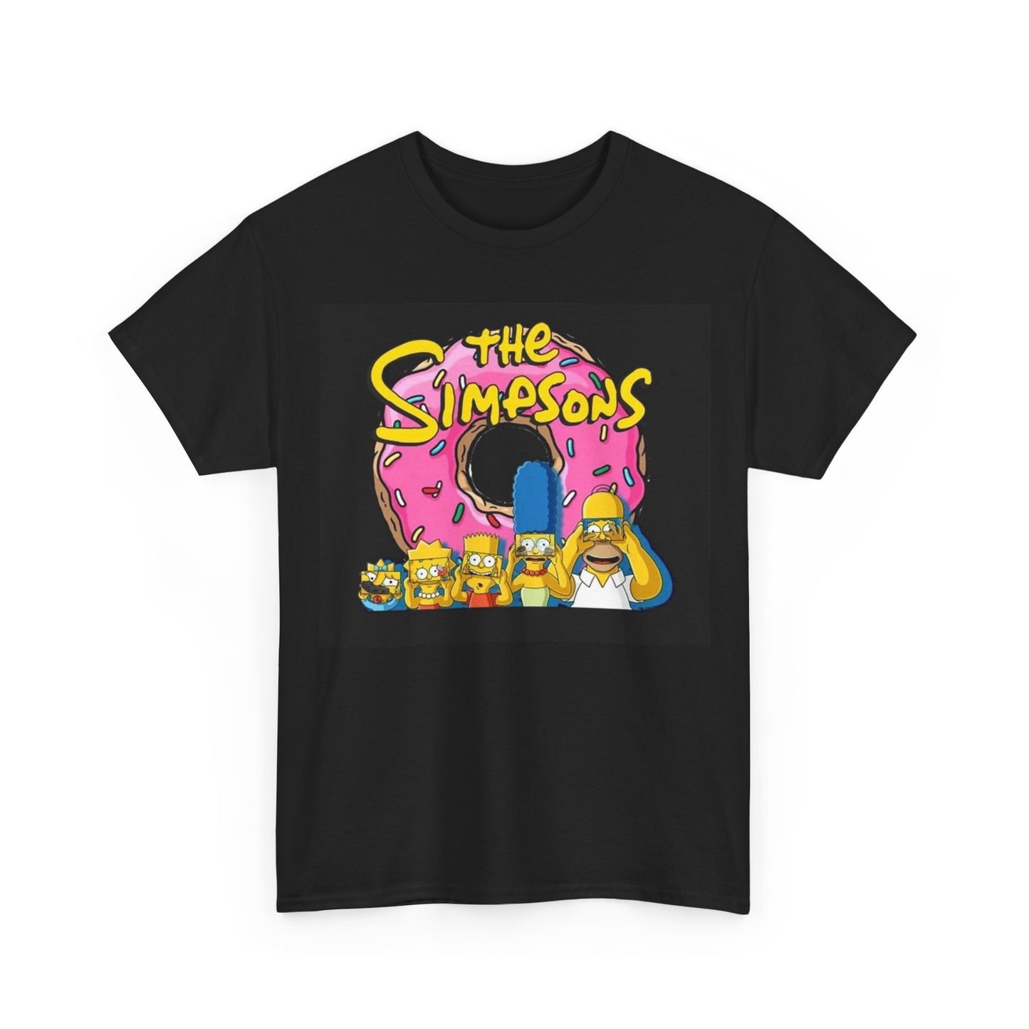 The Simpsons T-shirt vintage donut PlayStation retro art Unisex Heavy Cotton Tee