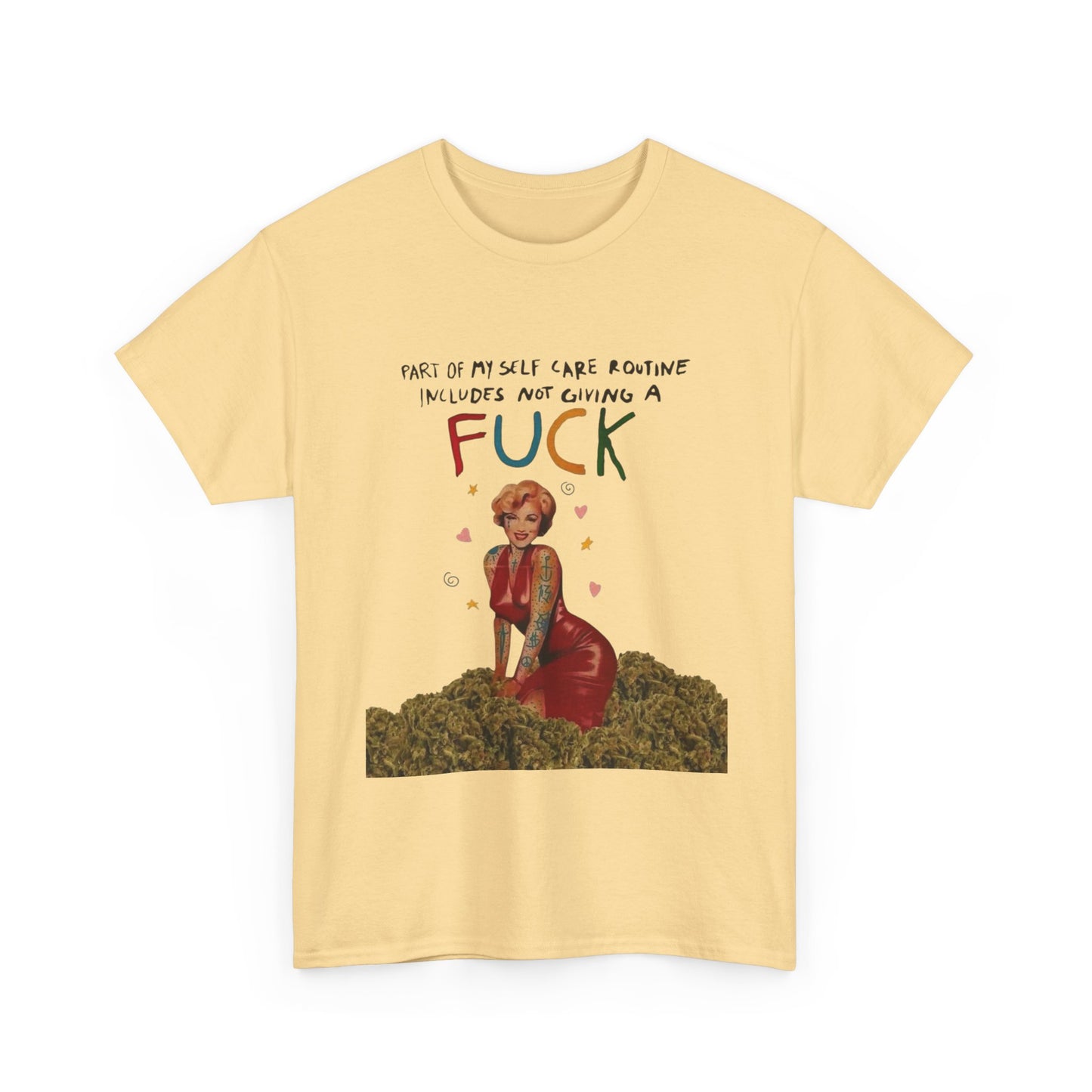 Self-care Weed Love Graphic T-Shirt Men's Women's Heavy Cotton Tee NEW GIFT