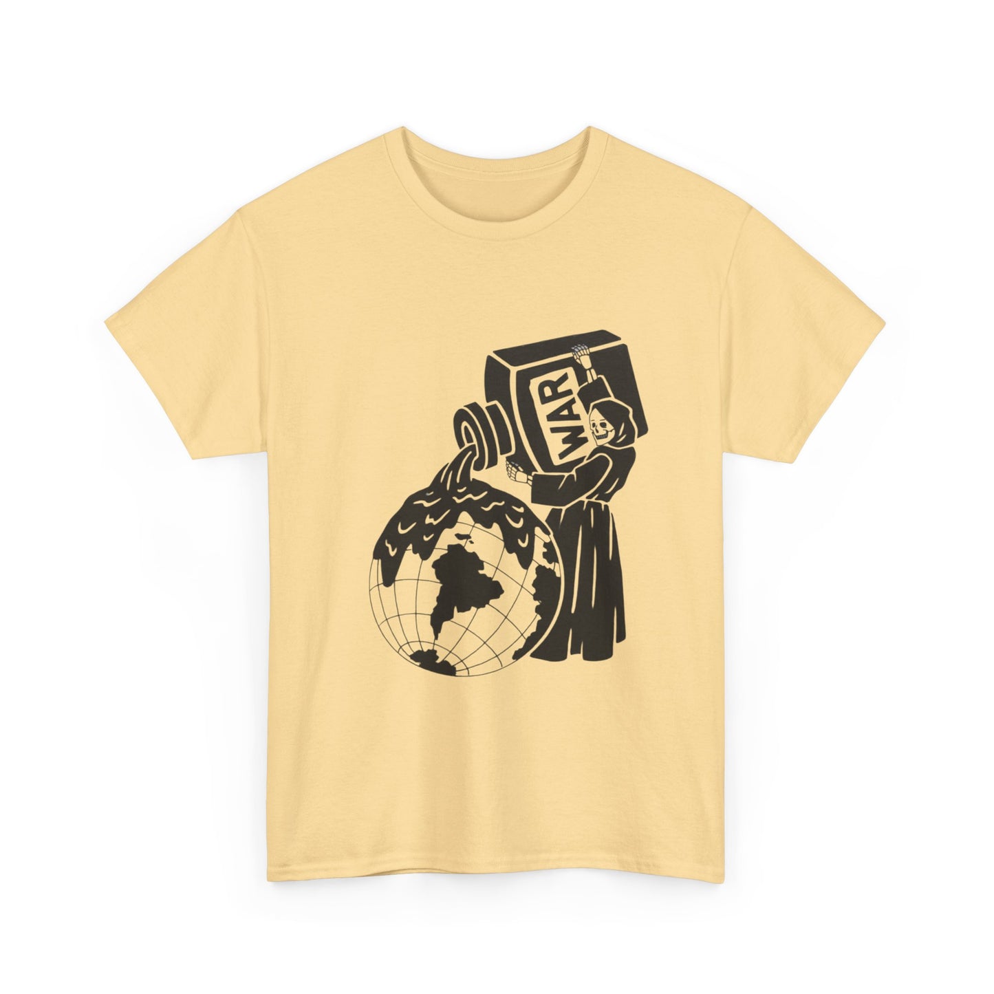 Pour War On The Earth Graphic T Shirt NEW Unisex Heavy Cotton Tee