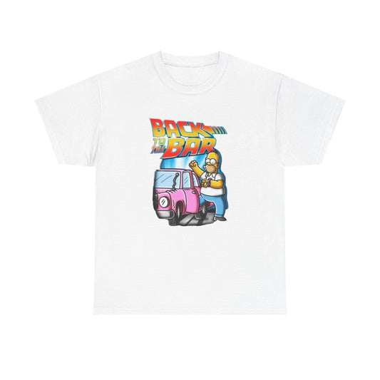 Back To The Bar Simpsons Funny Graphic T Shirt Unisex Heavy Cotton Tee